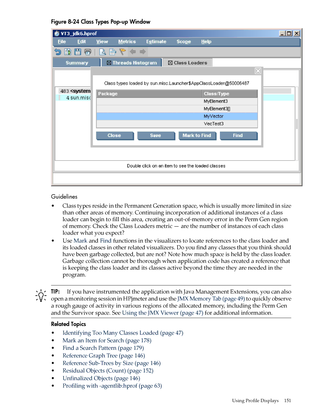 HP jmeter Software for -UX manual Class Types Pop-up Window Guidelines 