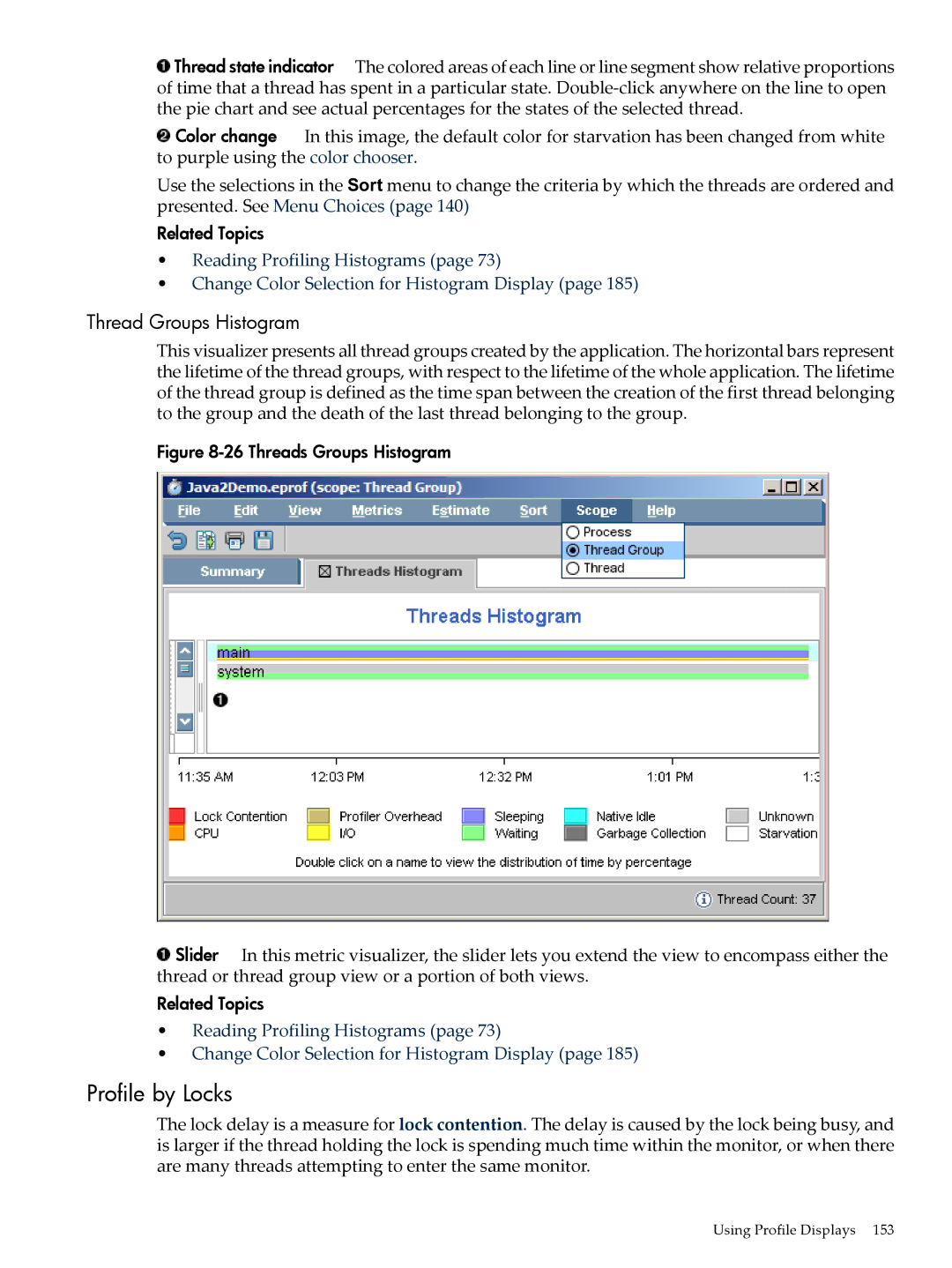 HP jmeter Software for -UX manual Profile by Locks, Thread Groups Histogram 