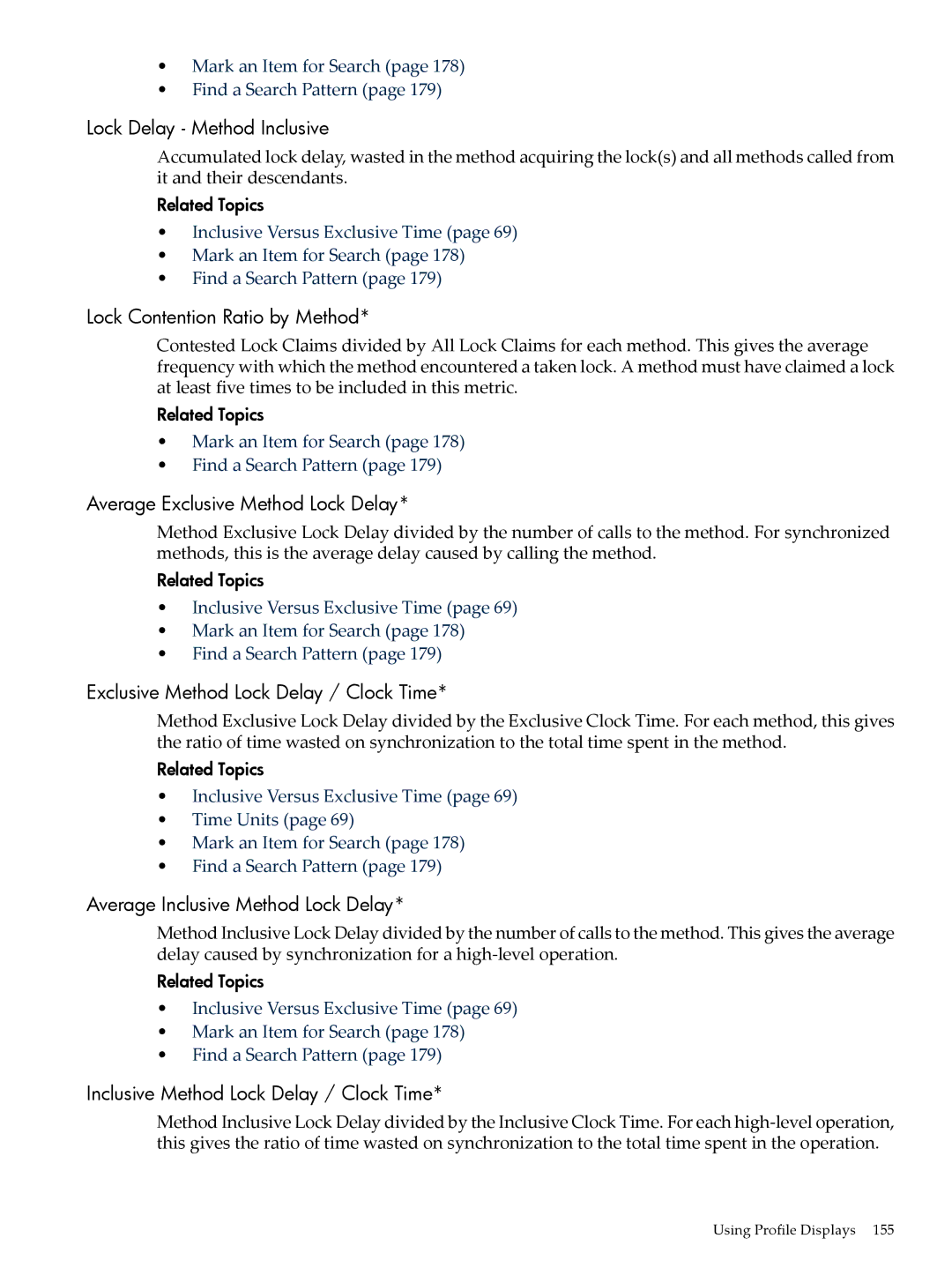 HP jmeter Software for -UX manual Lock Delay Method Inclusive, Lock Contention Ratio by Method 