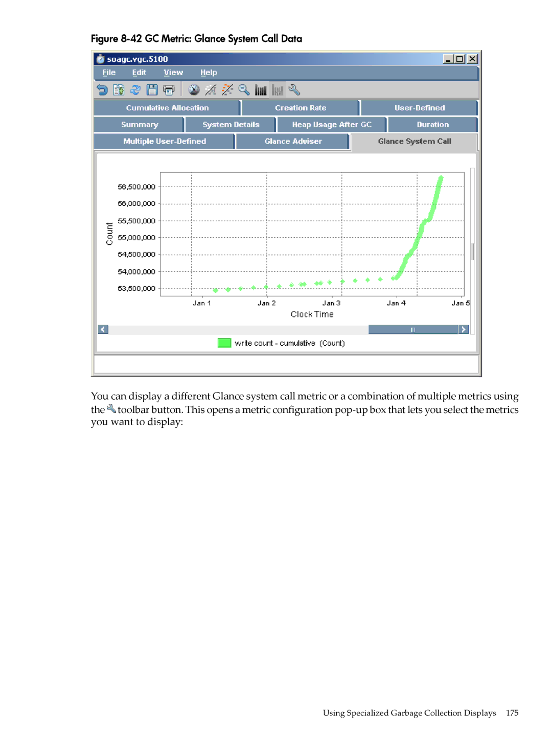 HP jmeter Software for -UX manual GC Metric Glance System Call Data 