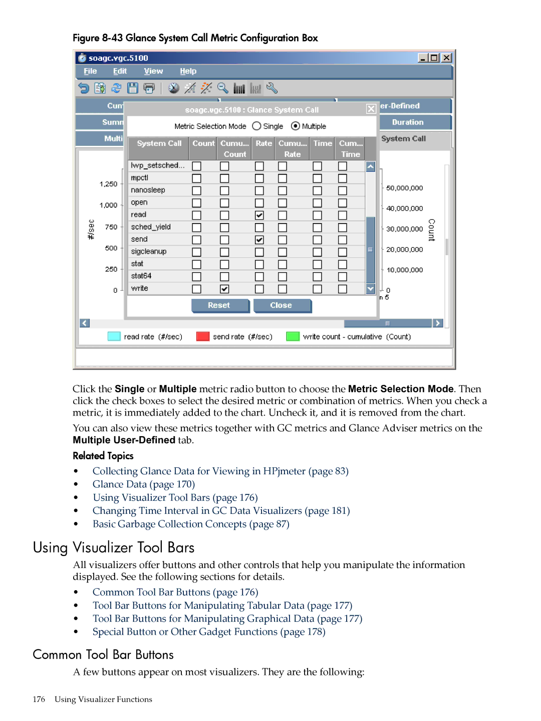 HP jmeter Software for -UX manual Using Visualizer Tool Bars, Common Tool Bar Buttons 