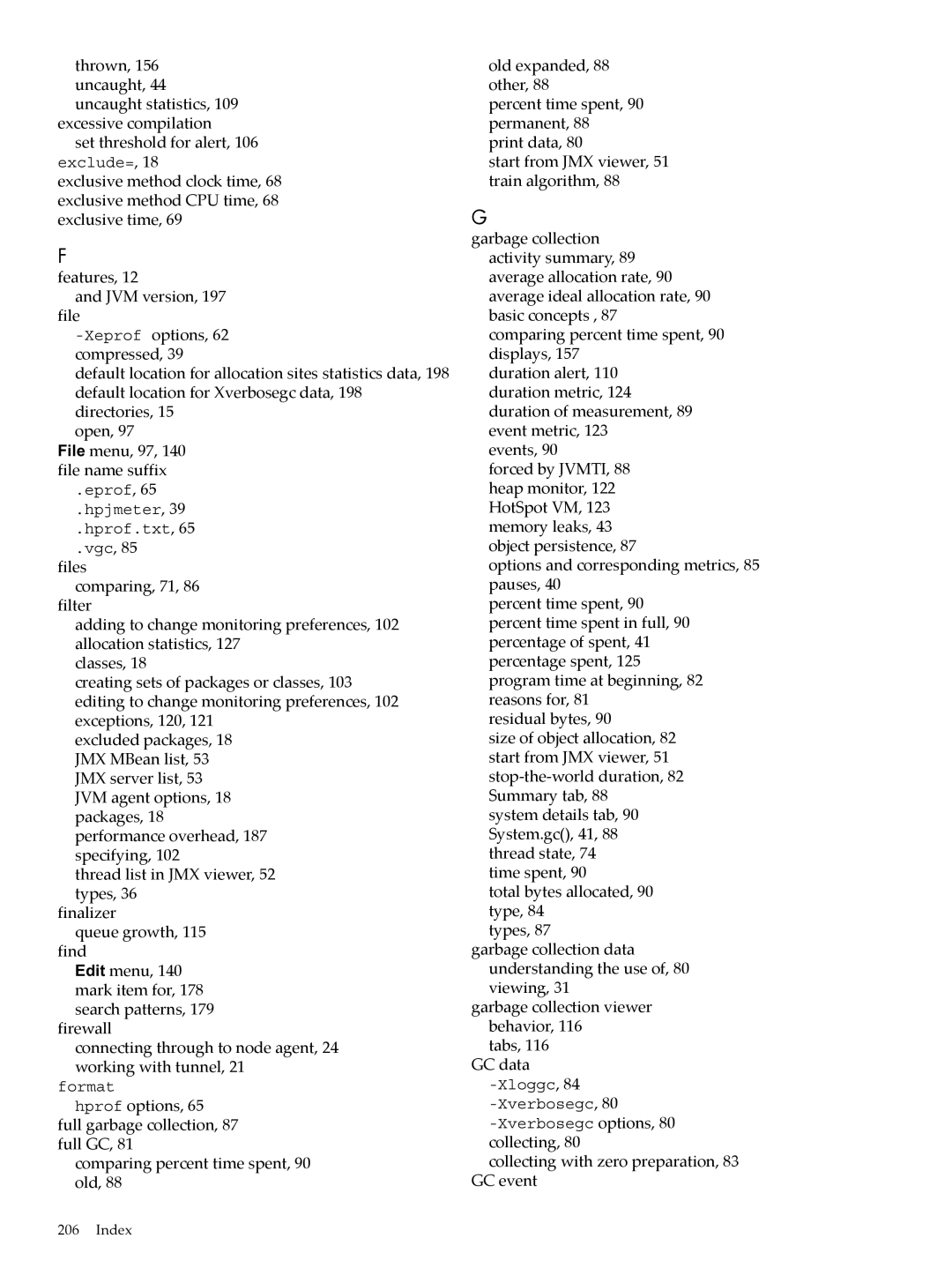 HP jmeter Software for -UX manual Collecting with zero preparation, 83 GC event 