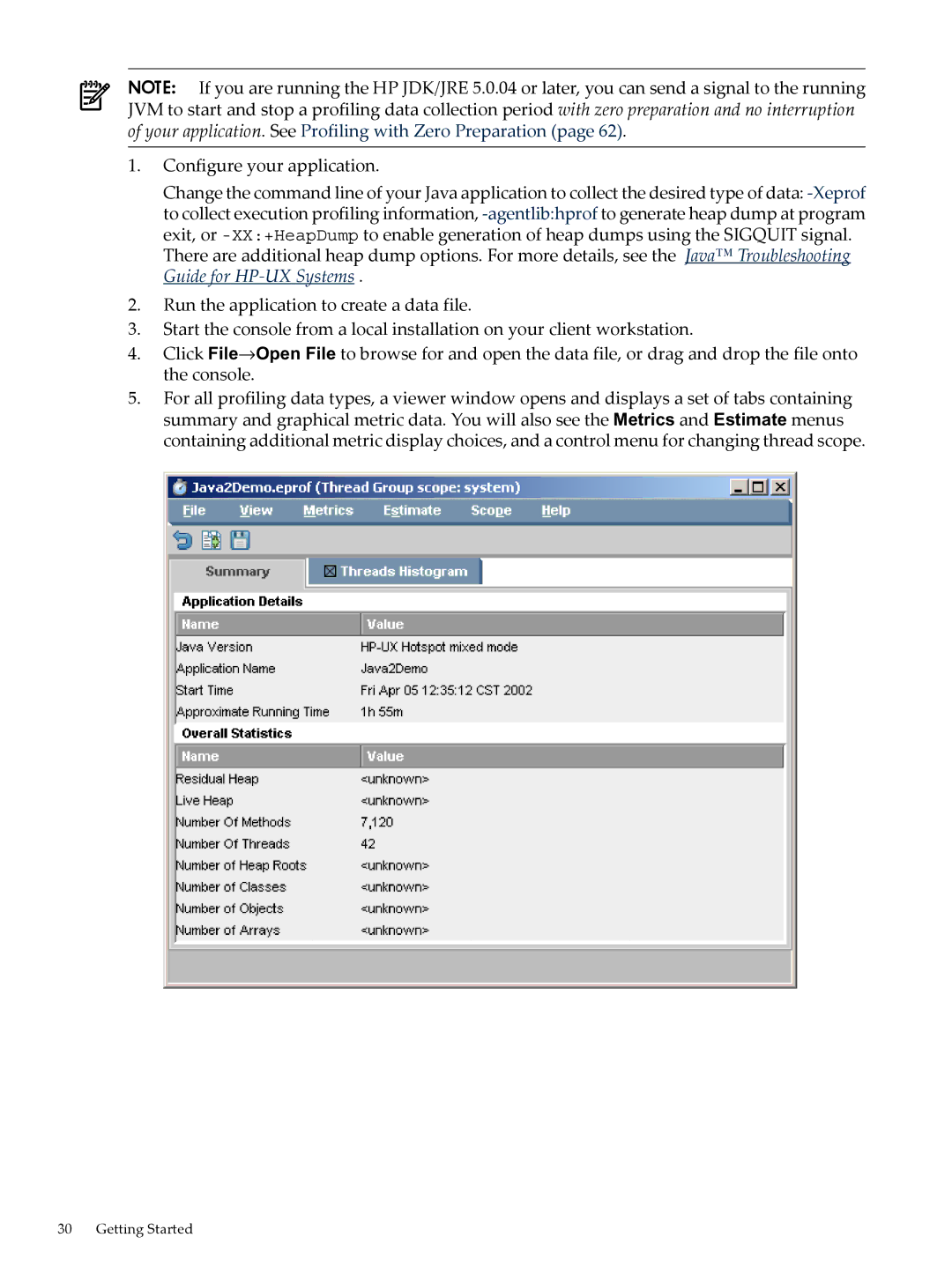 HP jmeter Software for -UX manual Configure your application 