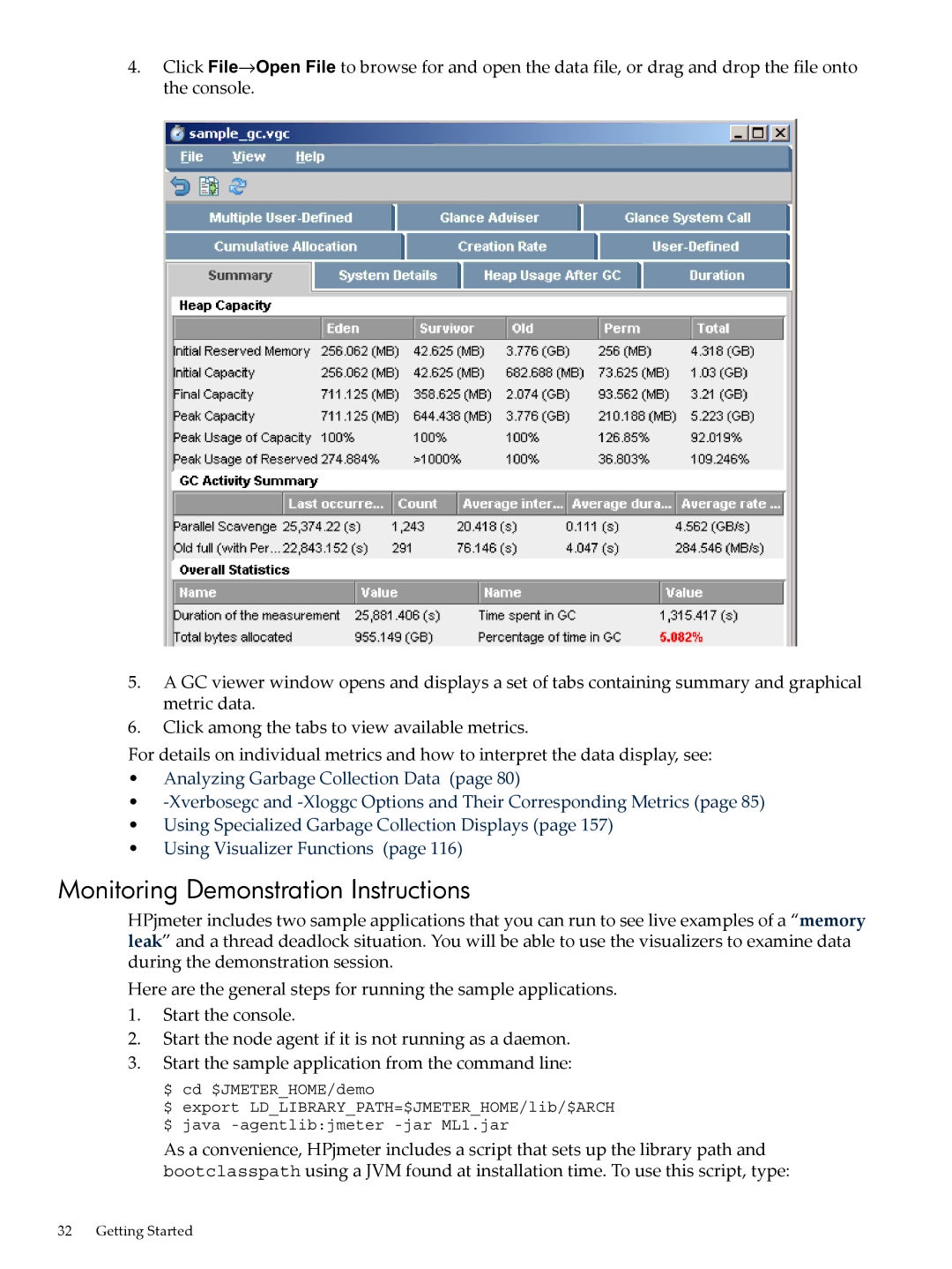 HP jmeter Software for -UX manual Monitoring Demonstration Instructions 