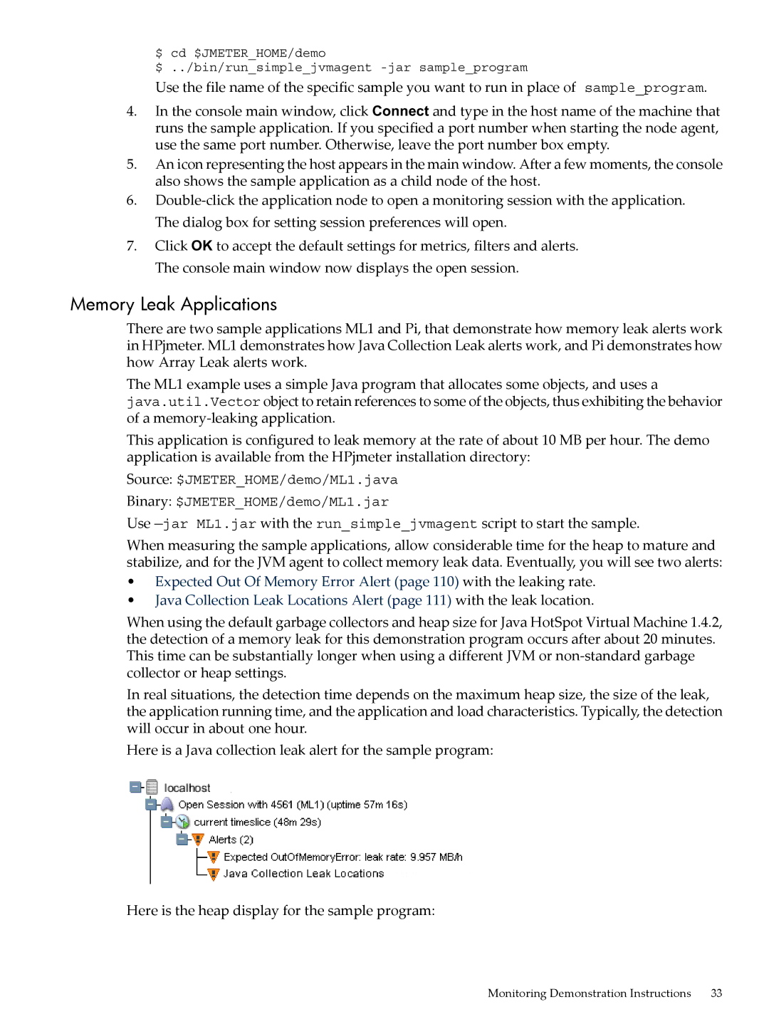 HP jmeter Software for -UX manual Memory Leak Applications 