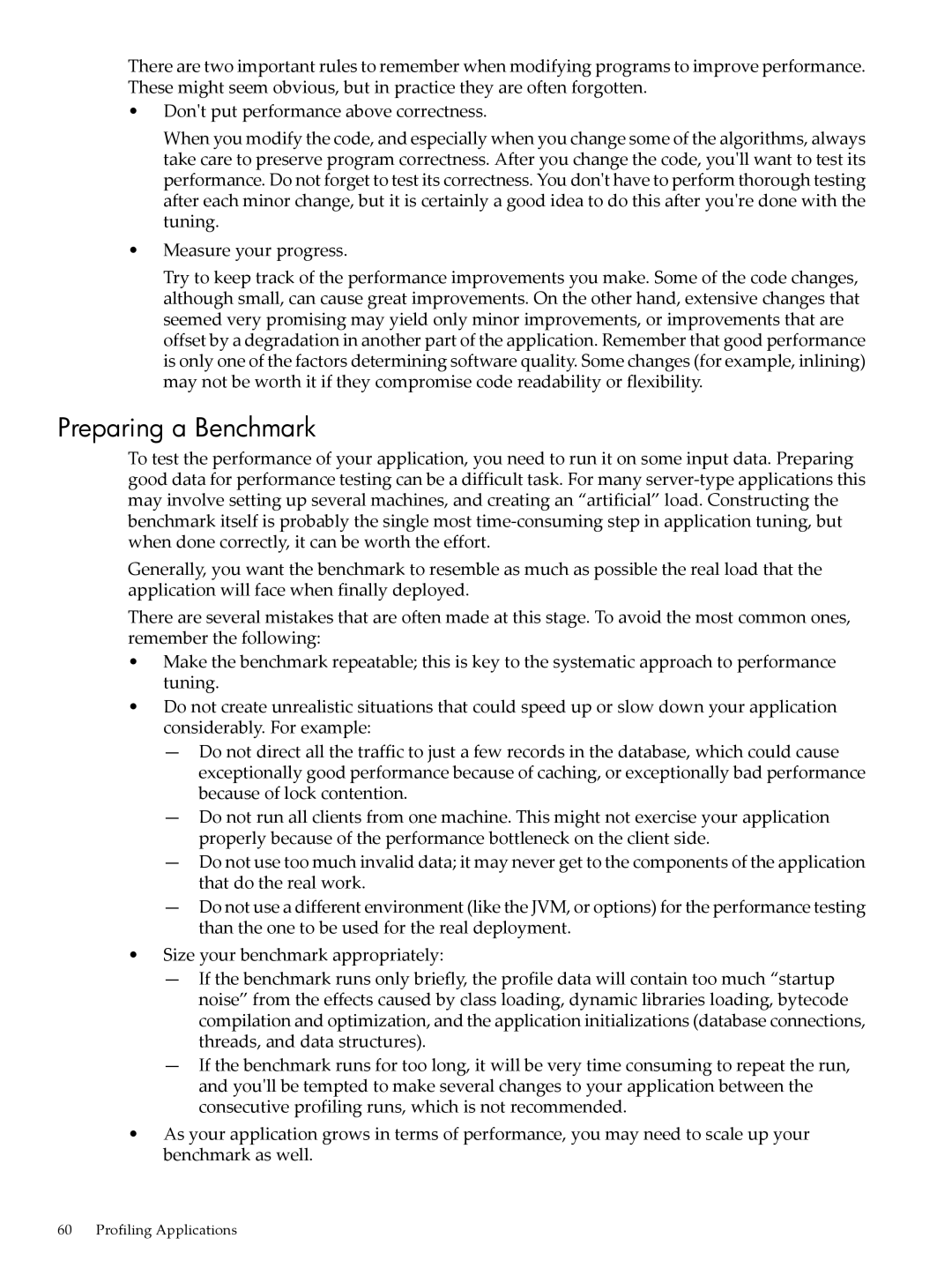 HP jmeter Software for -UX manual Preparing a Benchmark 