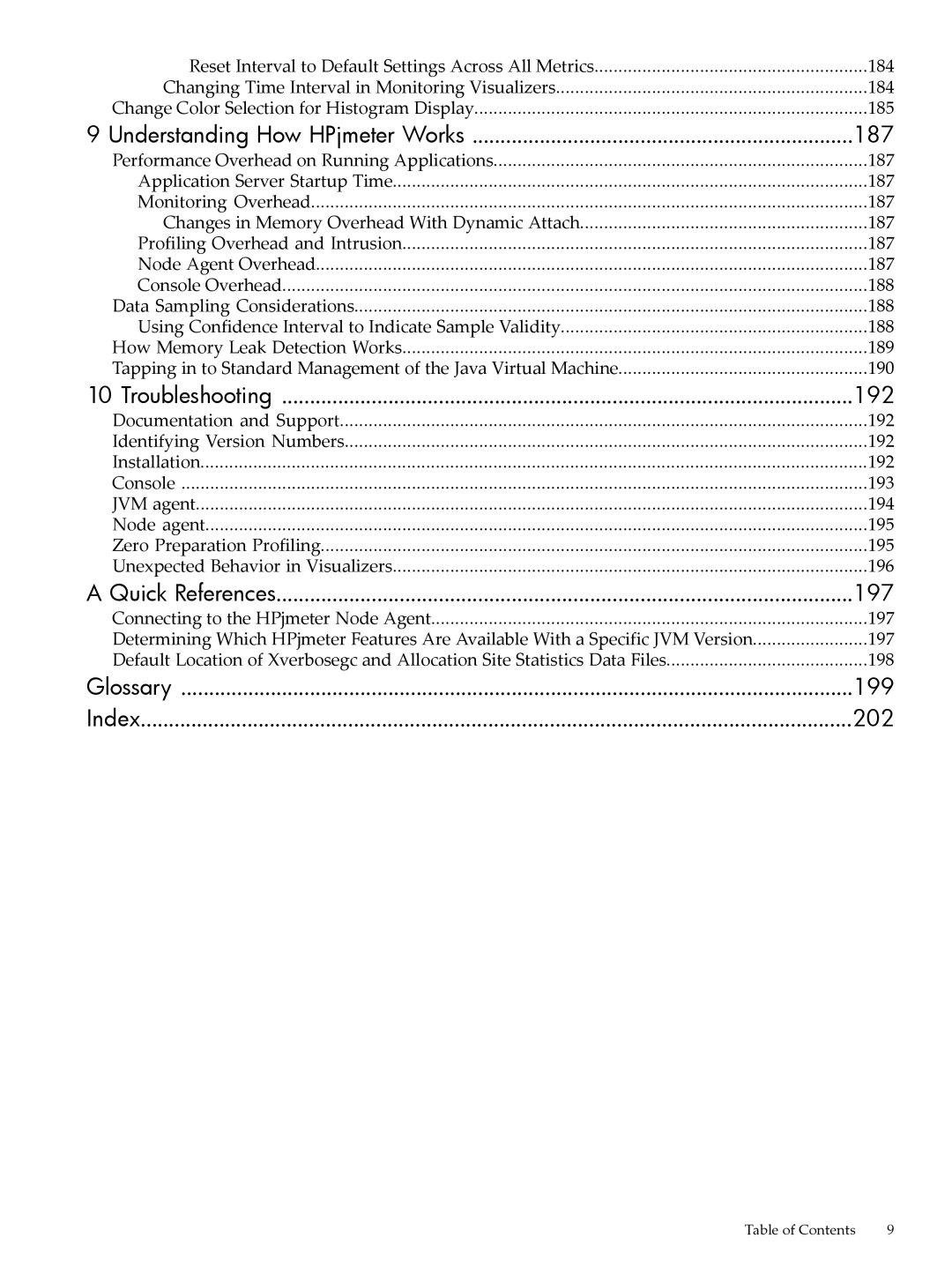 HP jmeter Software for -UX manual 187, 192, 197, 199, 202 