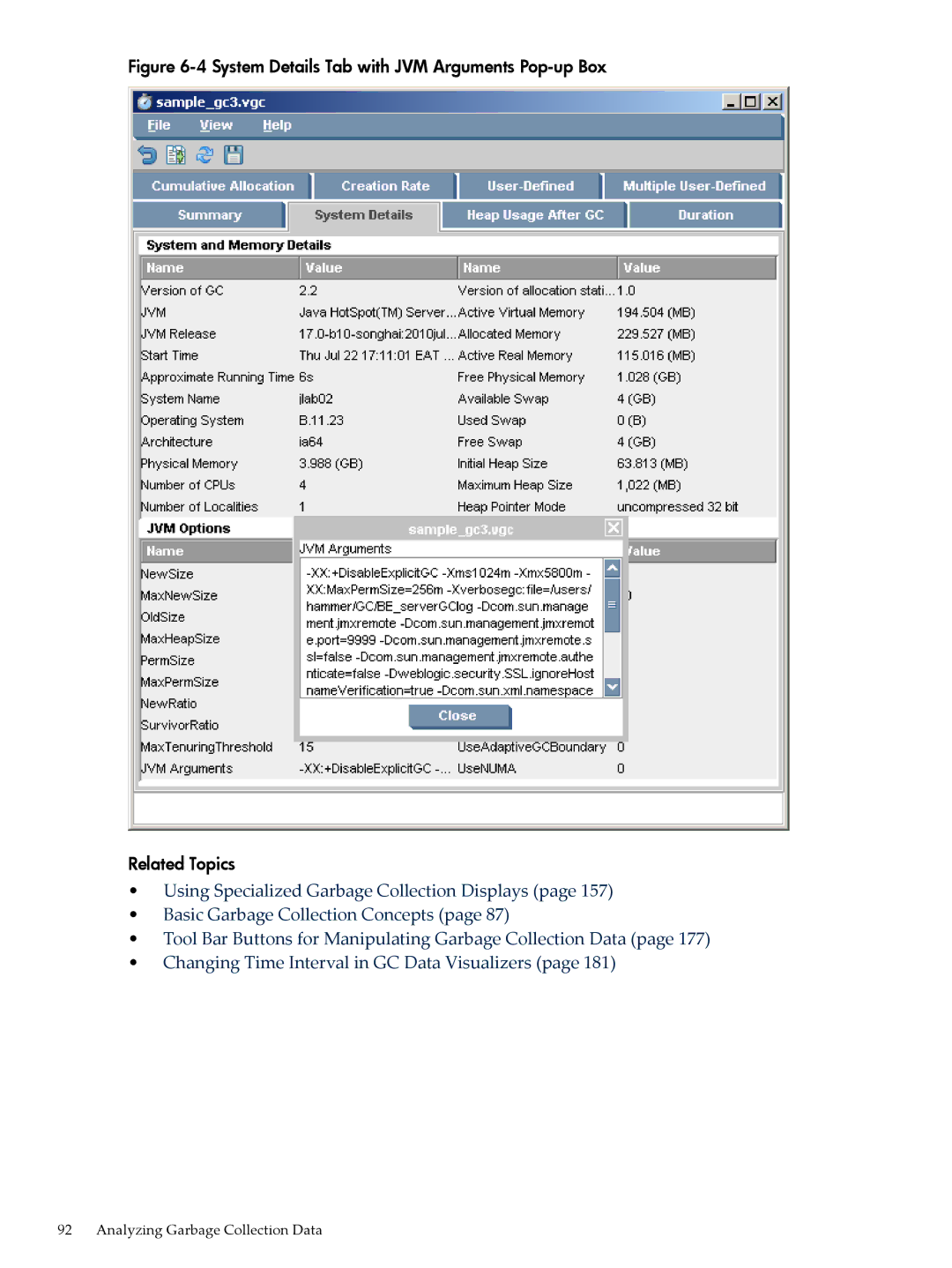 HP jmeter Software for -UX manual Analyzing Garbage Collection Data 