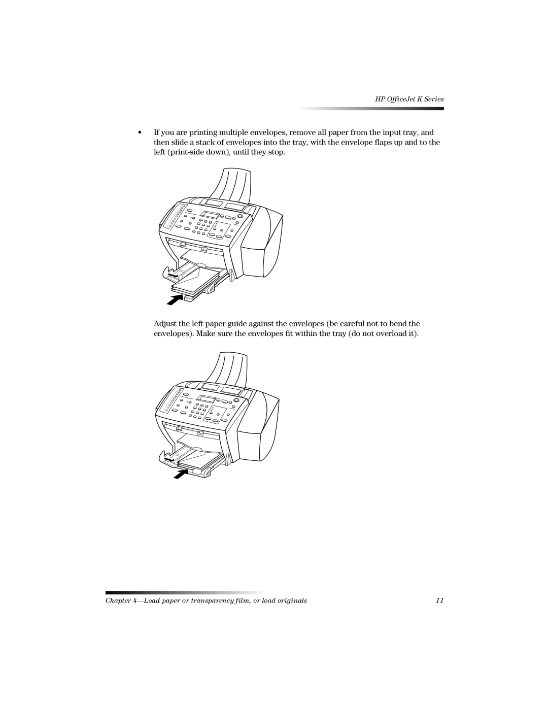 HP manual HP OfficeJet K Series 