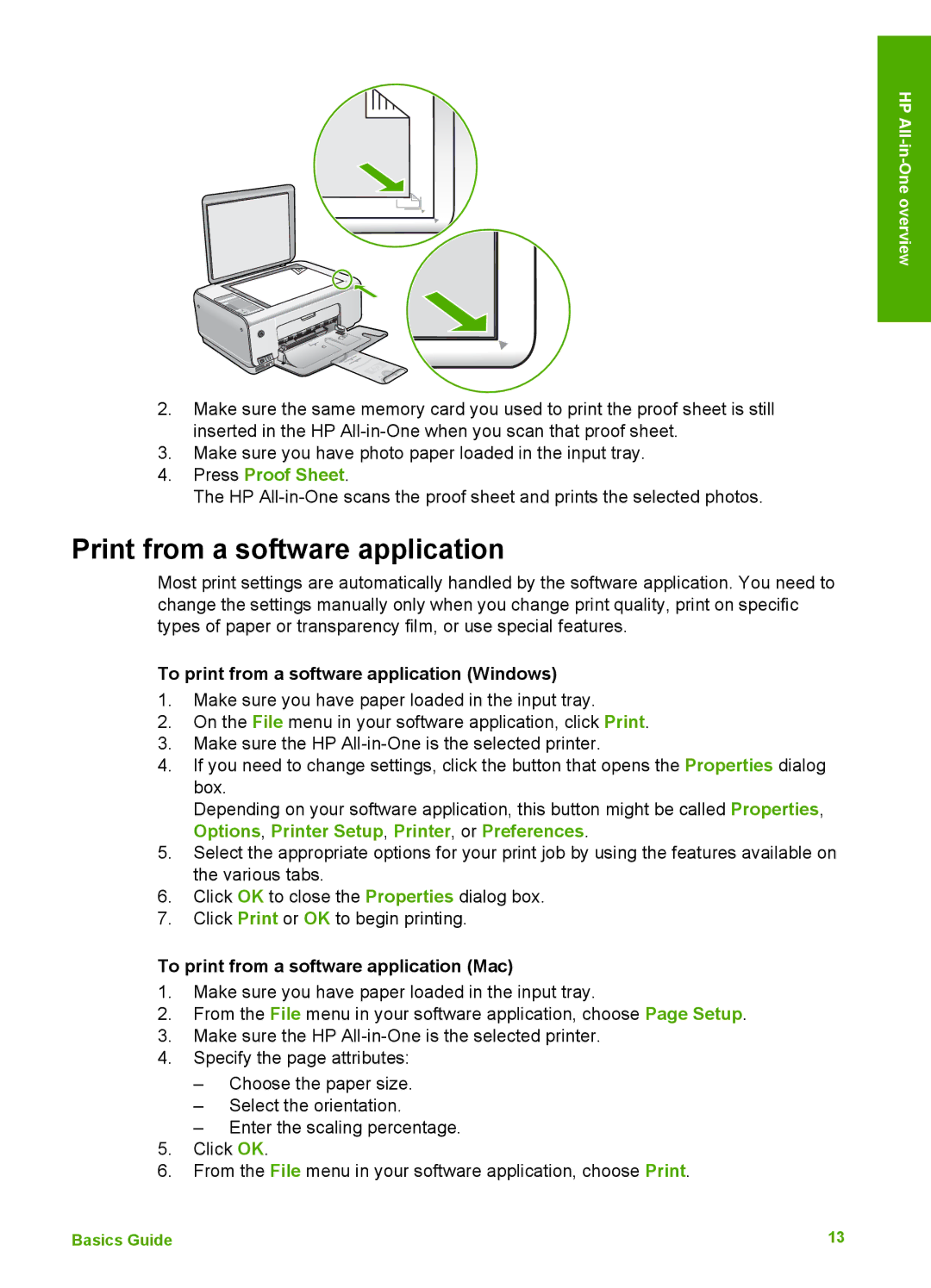 HP K510 manual Print from a software application, Press Proof Sheet, To print from a software application Windows 