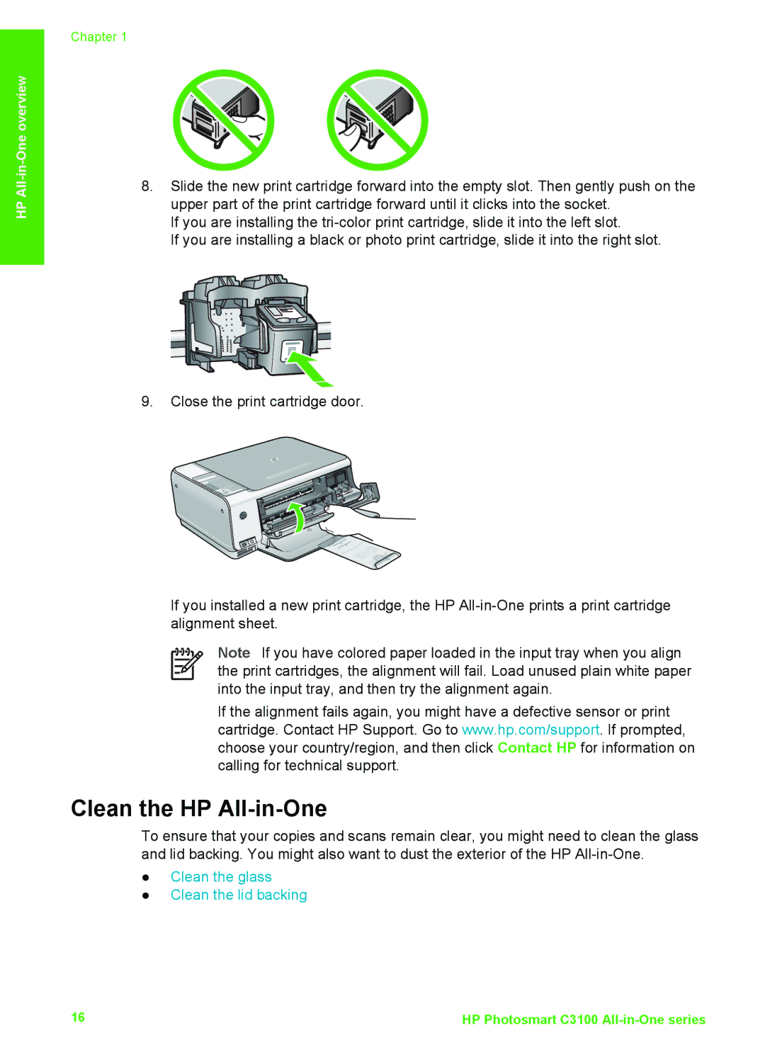 HP K510 manual Clean the HP All-in-One 