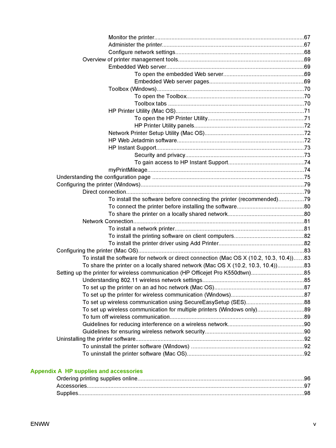 HP K550 manual Appendix a HP supplies and accessories 