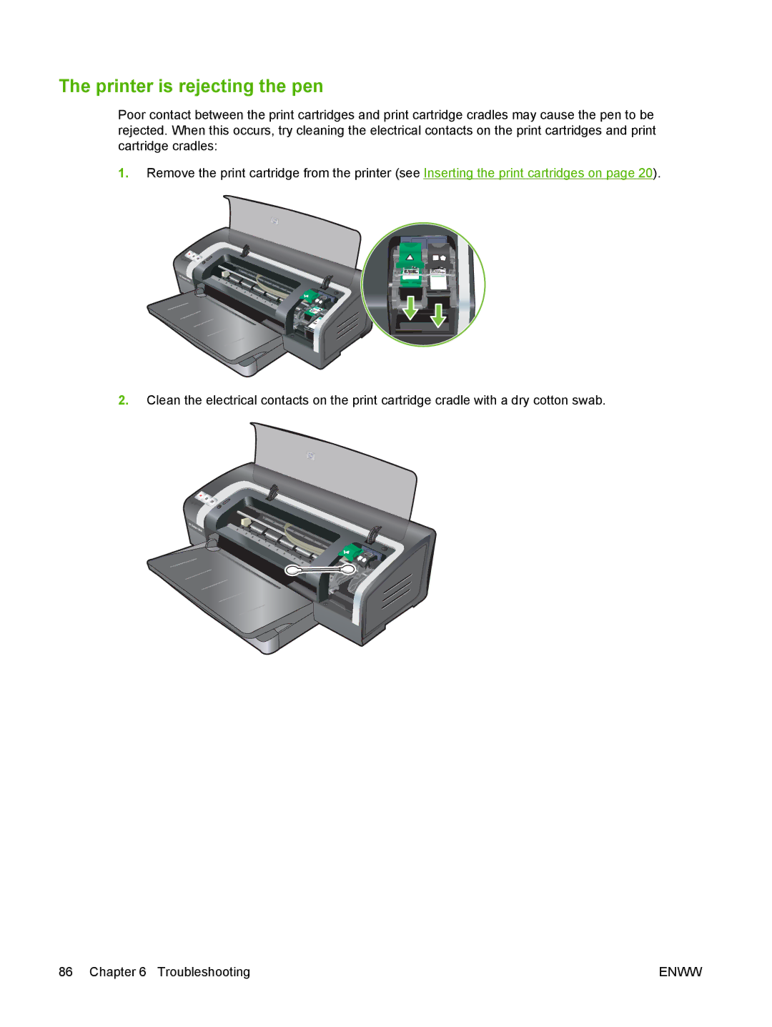 HP K7100 manual Printer is rejecting the pen 