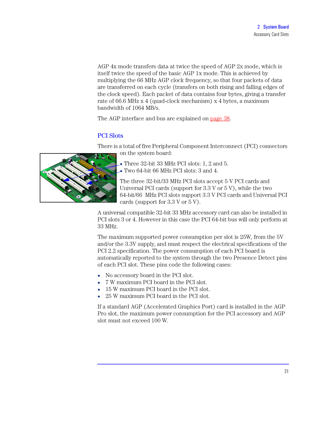 HP KAYAK XU800 manual HSa l, AGP interface and bus are explained on 