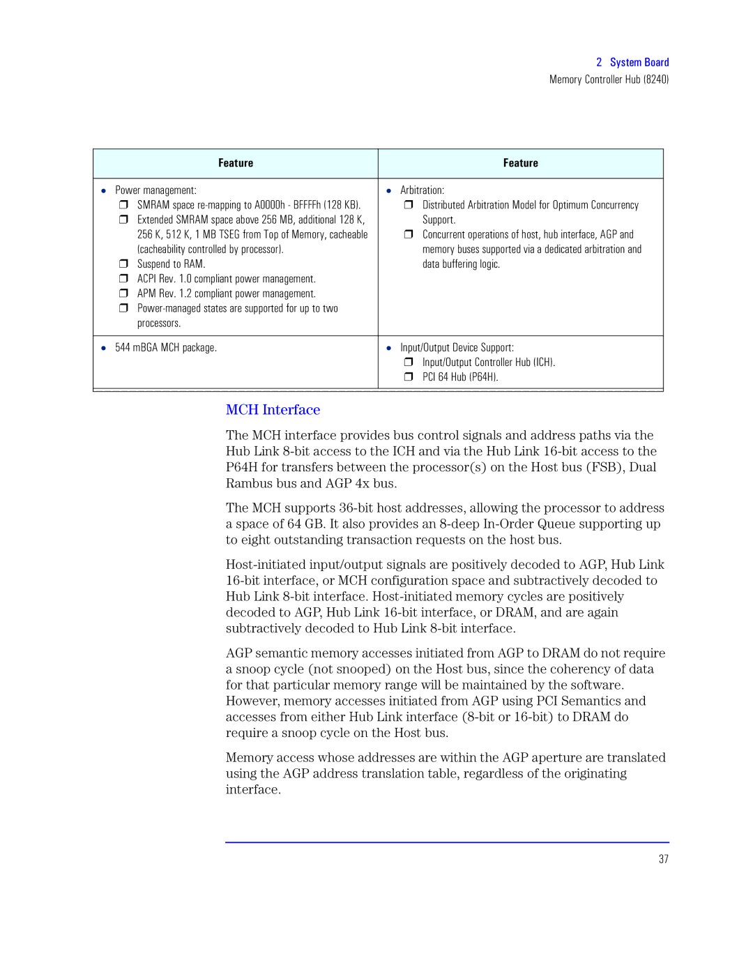 HP KAYAK XU800 manual ESX a, Power management Arbitration, Support, Cacheability controlled by processor 