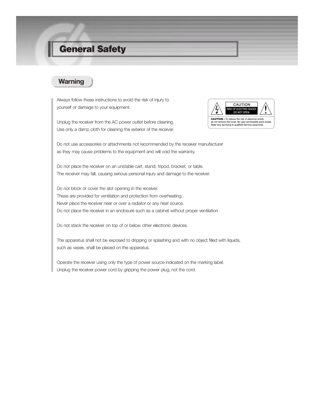 HP KSC-570 manual General Safety 