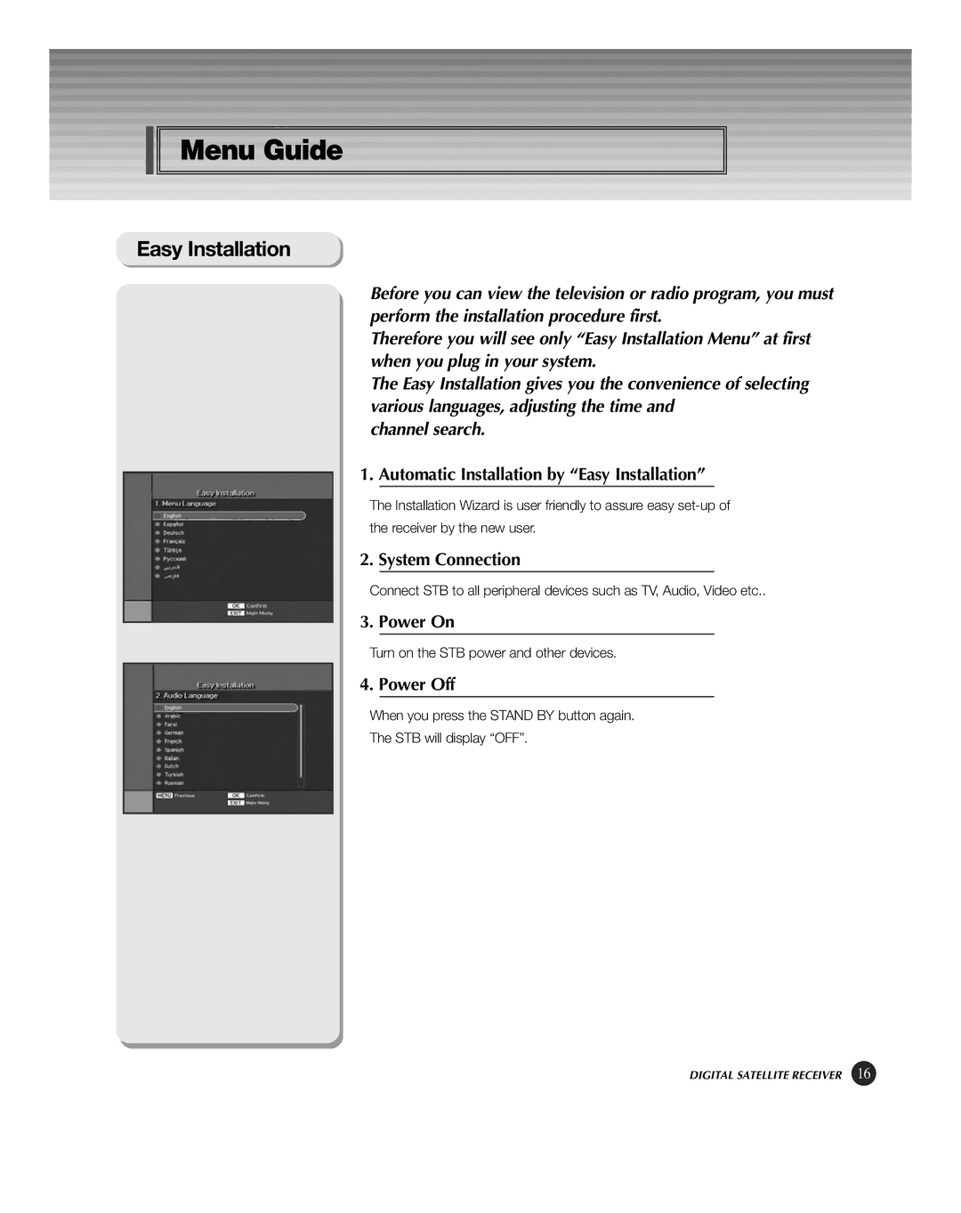 HP KSC-570 manual Menu Guide, Easy Installation 