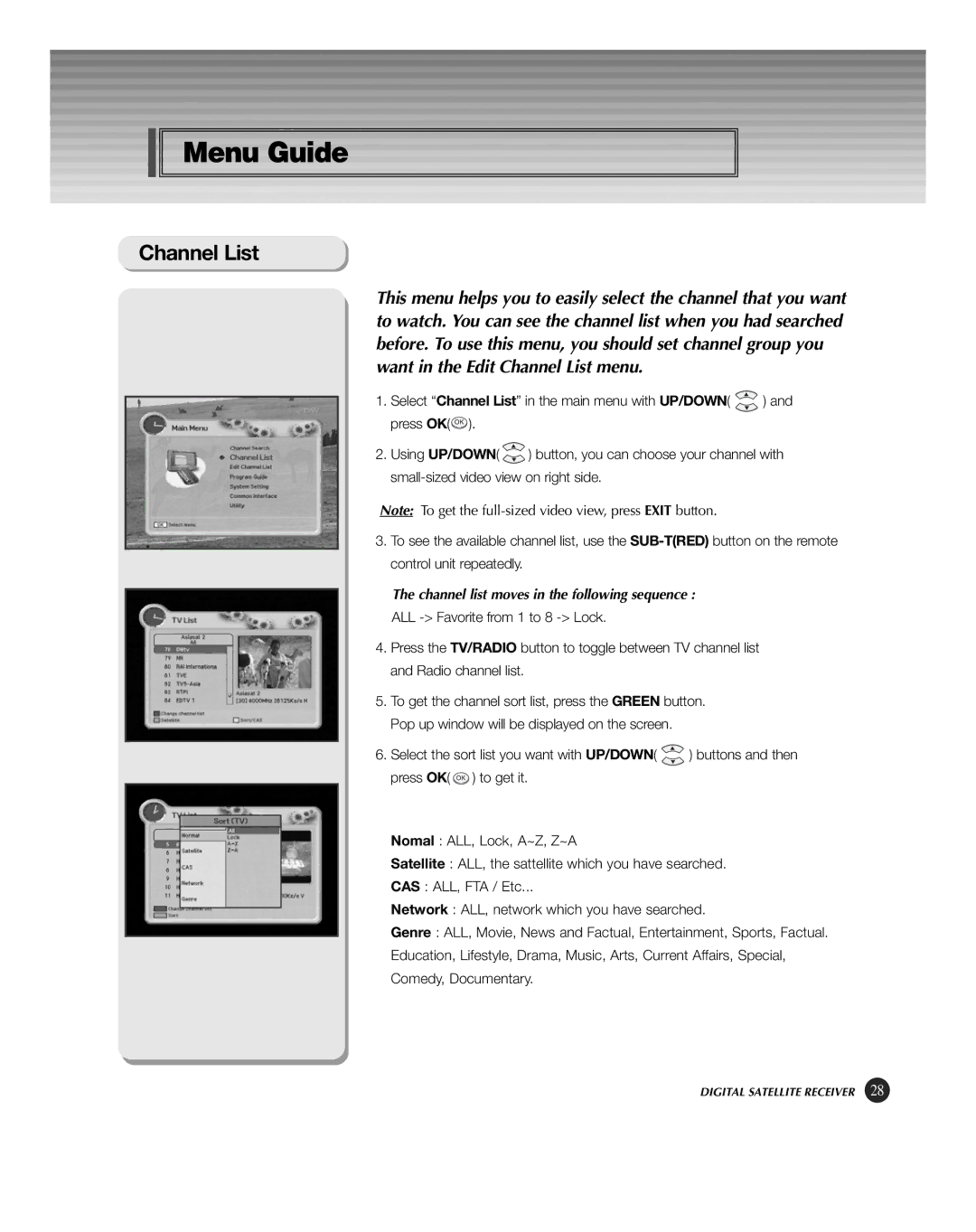 HP KSC-570 manual Channel List 