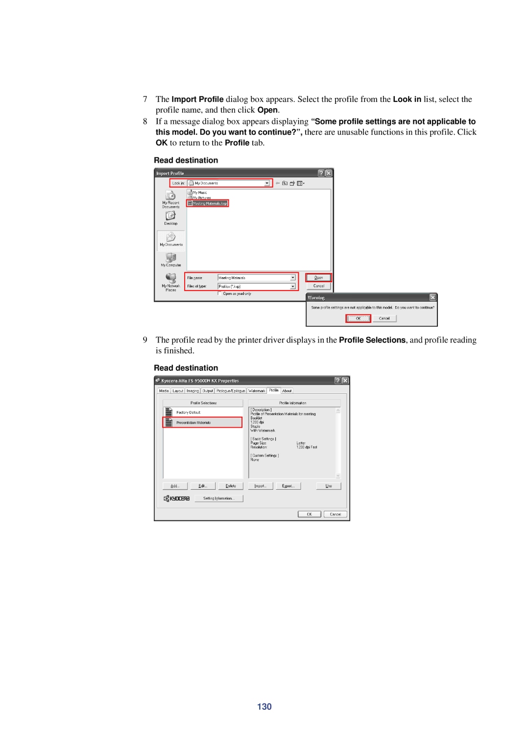 HP Kyocera Extended Driver manual 130 