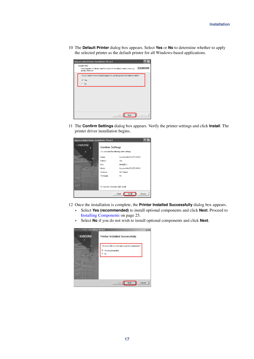 HP Kyocera Extended Driver manual Installation 