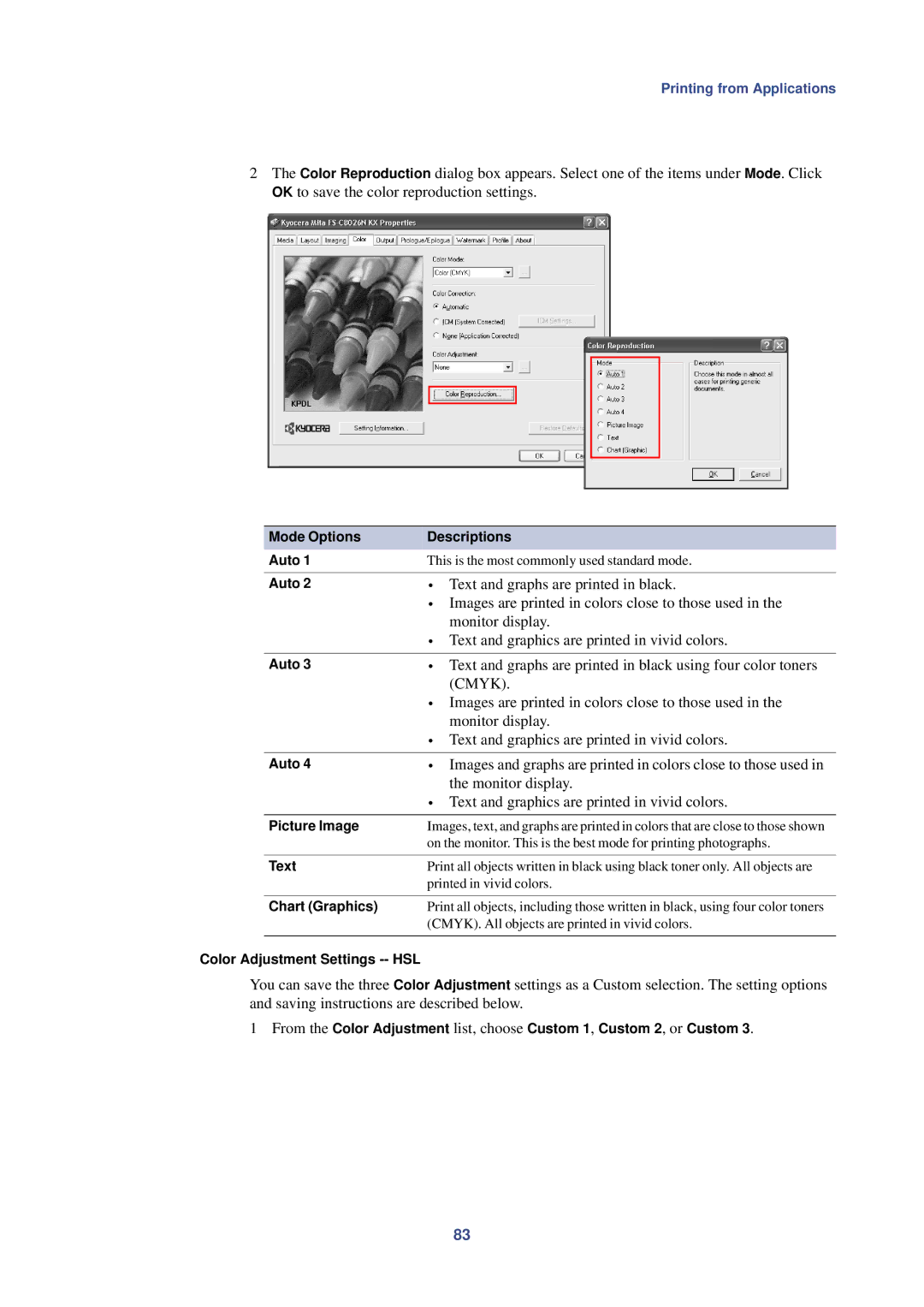 HP Kyocera Extended Driver manual Monitor display 