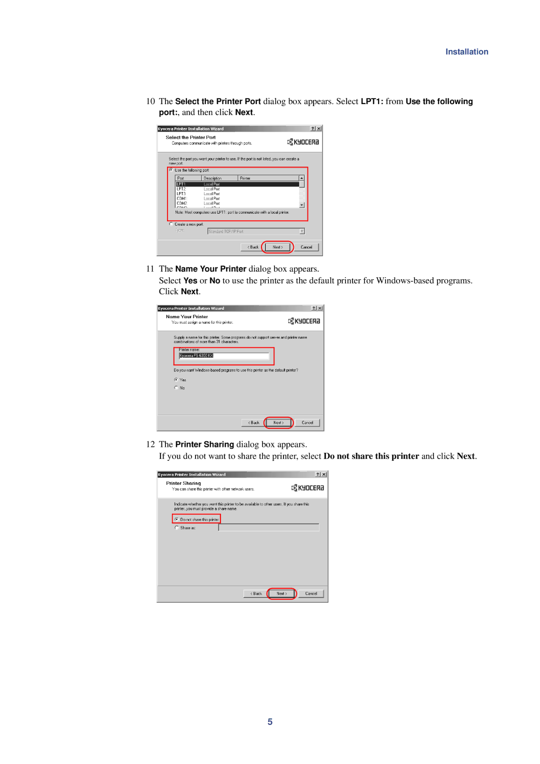 HP Kyocera Extended Driver manual Installation 