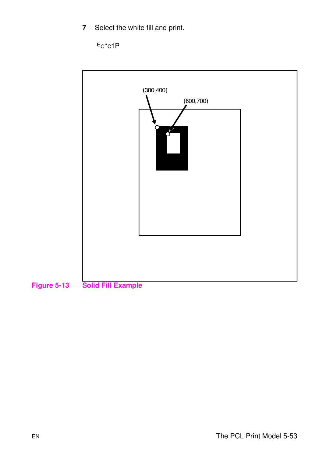 HP L 5 manual Solid Fill Example 