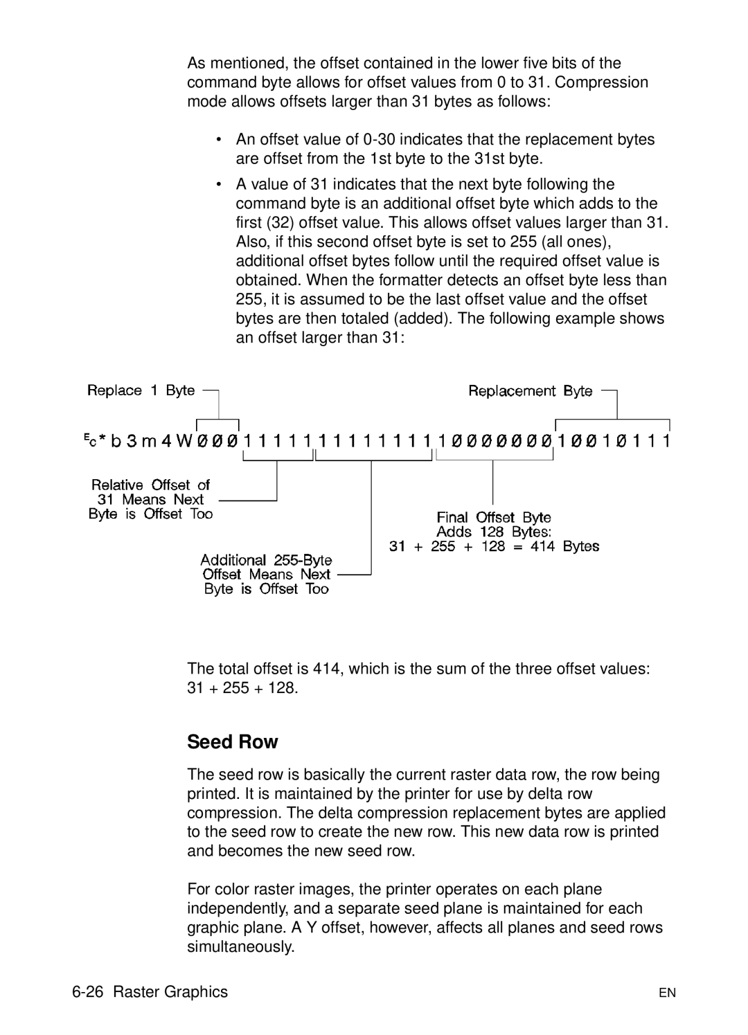 HP L 5 manual Seed Row 