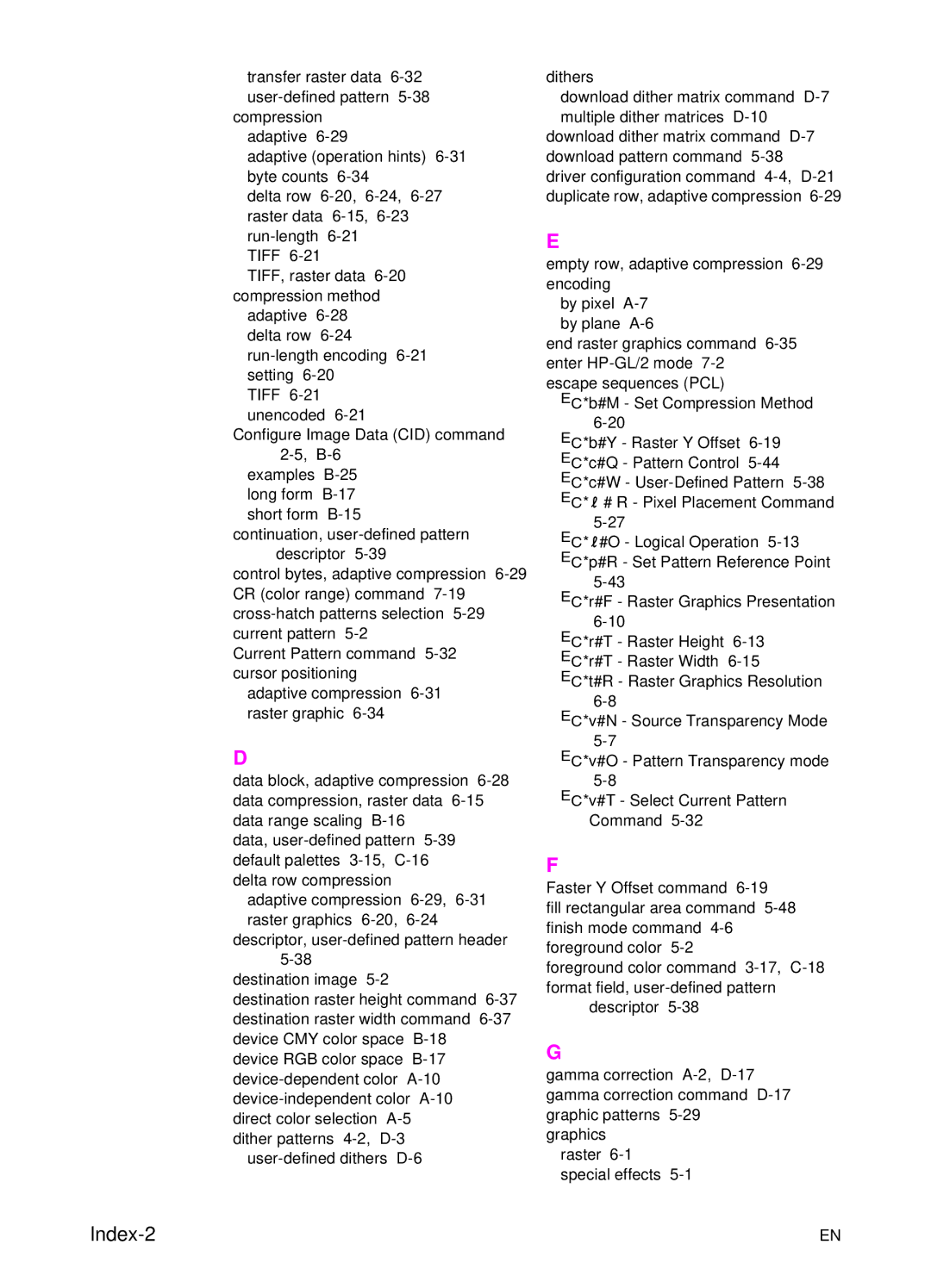 HP L 5 manual Index-2 