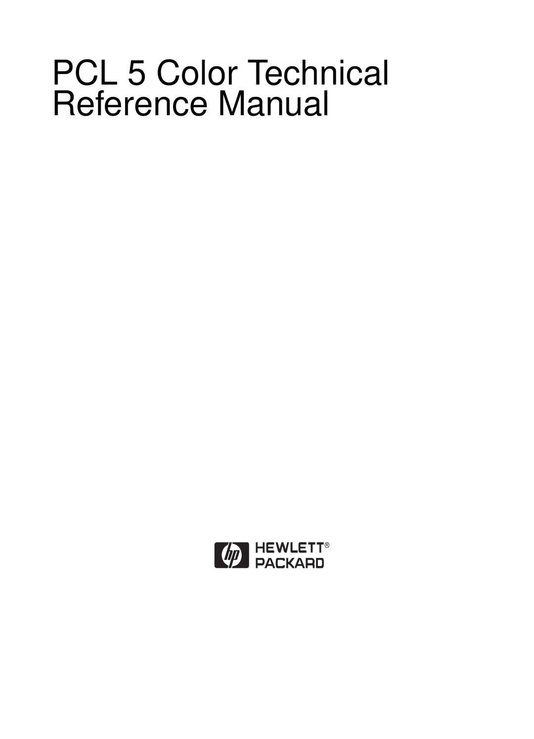 HP manual PCL 5 Color Technical Reference Manual 