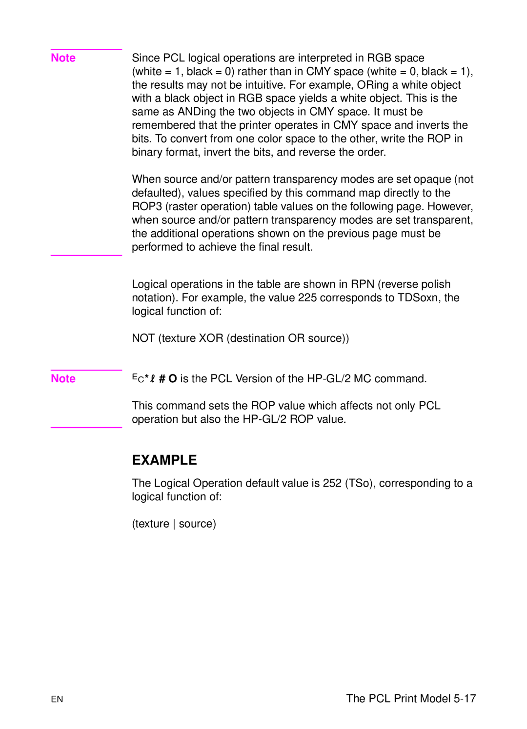 HP L 5 manual Example 