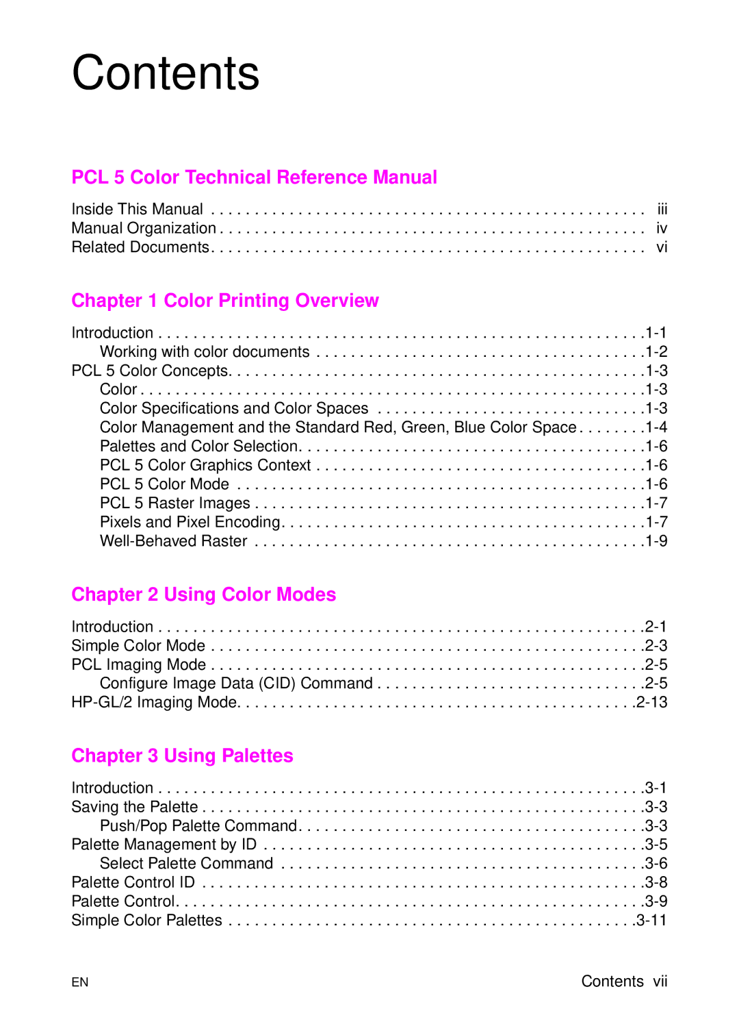 HP L 5 manual Contents 