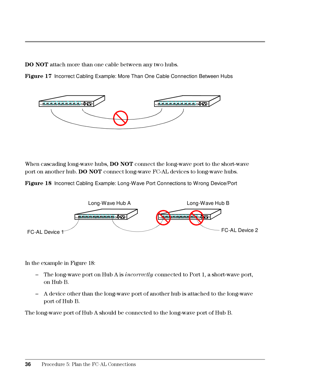 HP L10, Intrusion Prevention System S10 manual Do not attach more than one cable between any two hubs 