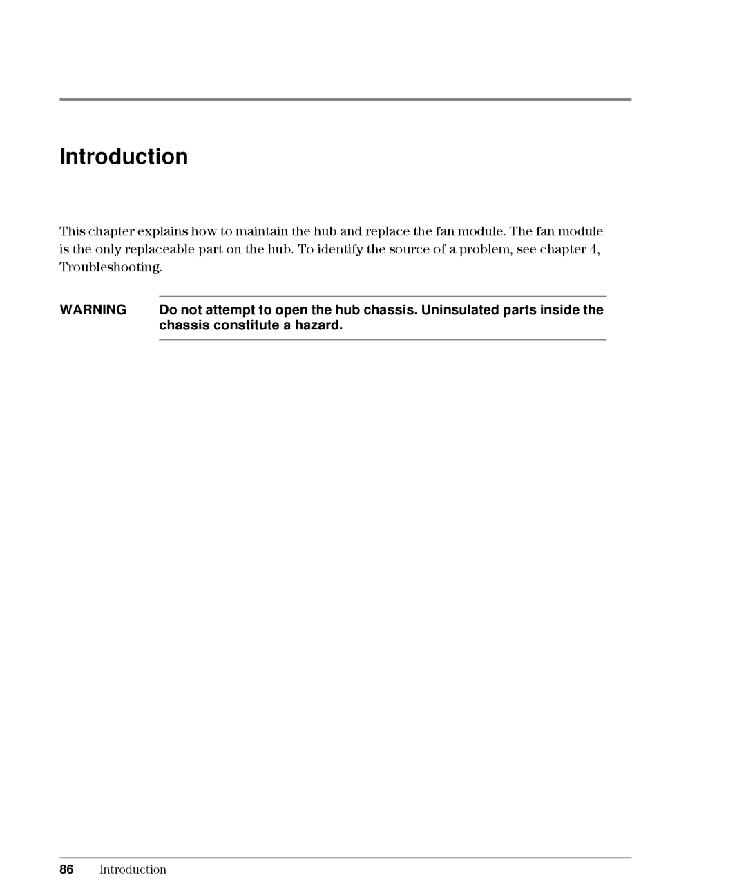 HP L10, Intrusion Prevention System S10 manual Introduction, Chassis constitute a hazard 