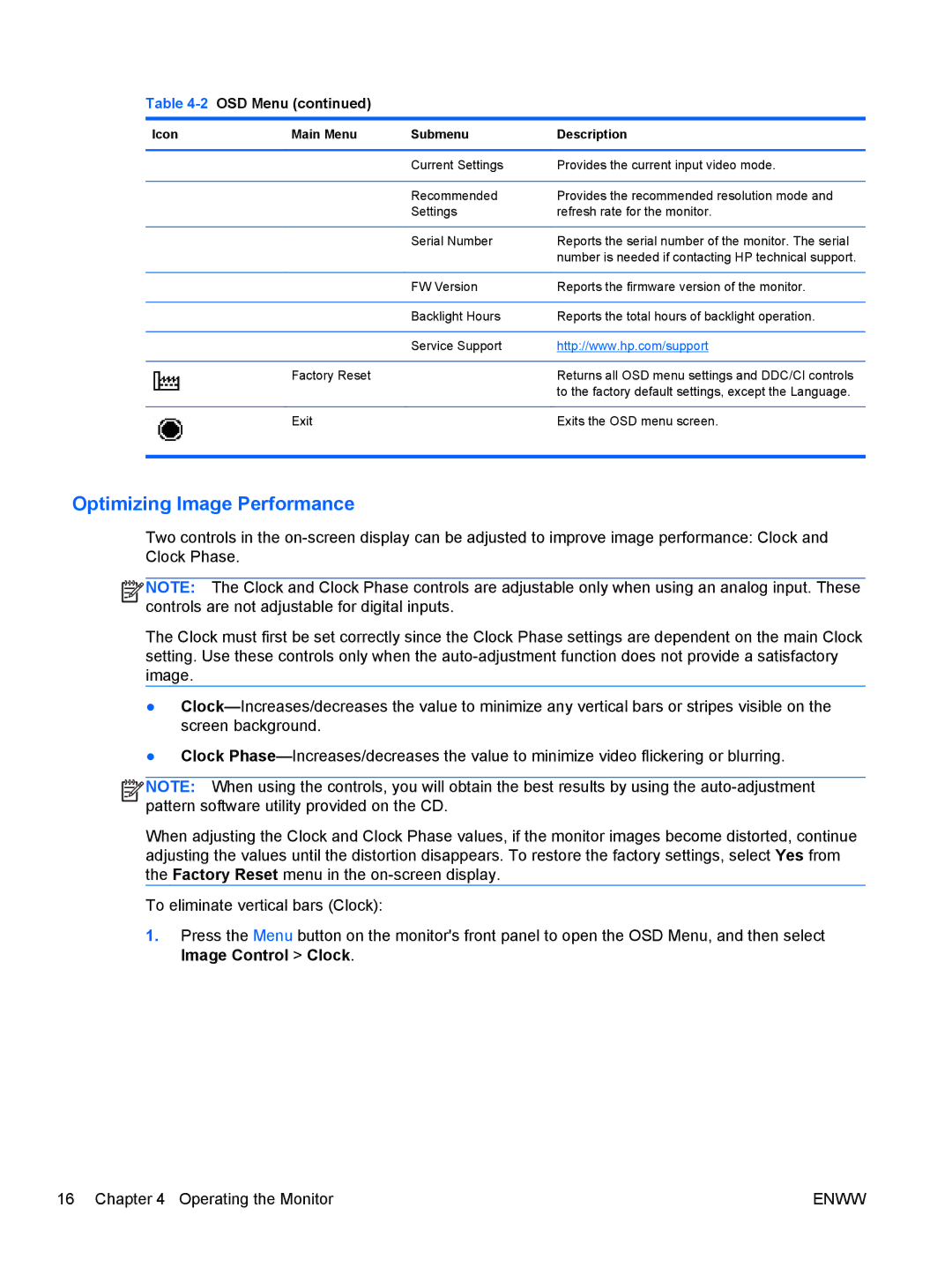 HP L1506x 15-inch Non-Touch manual Optimizing Image Performance 