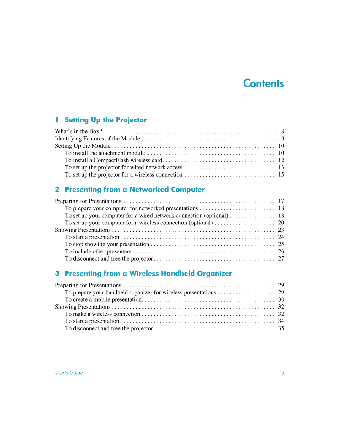 HP L1619A manual Contents 