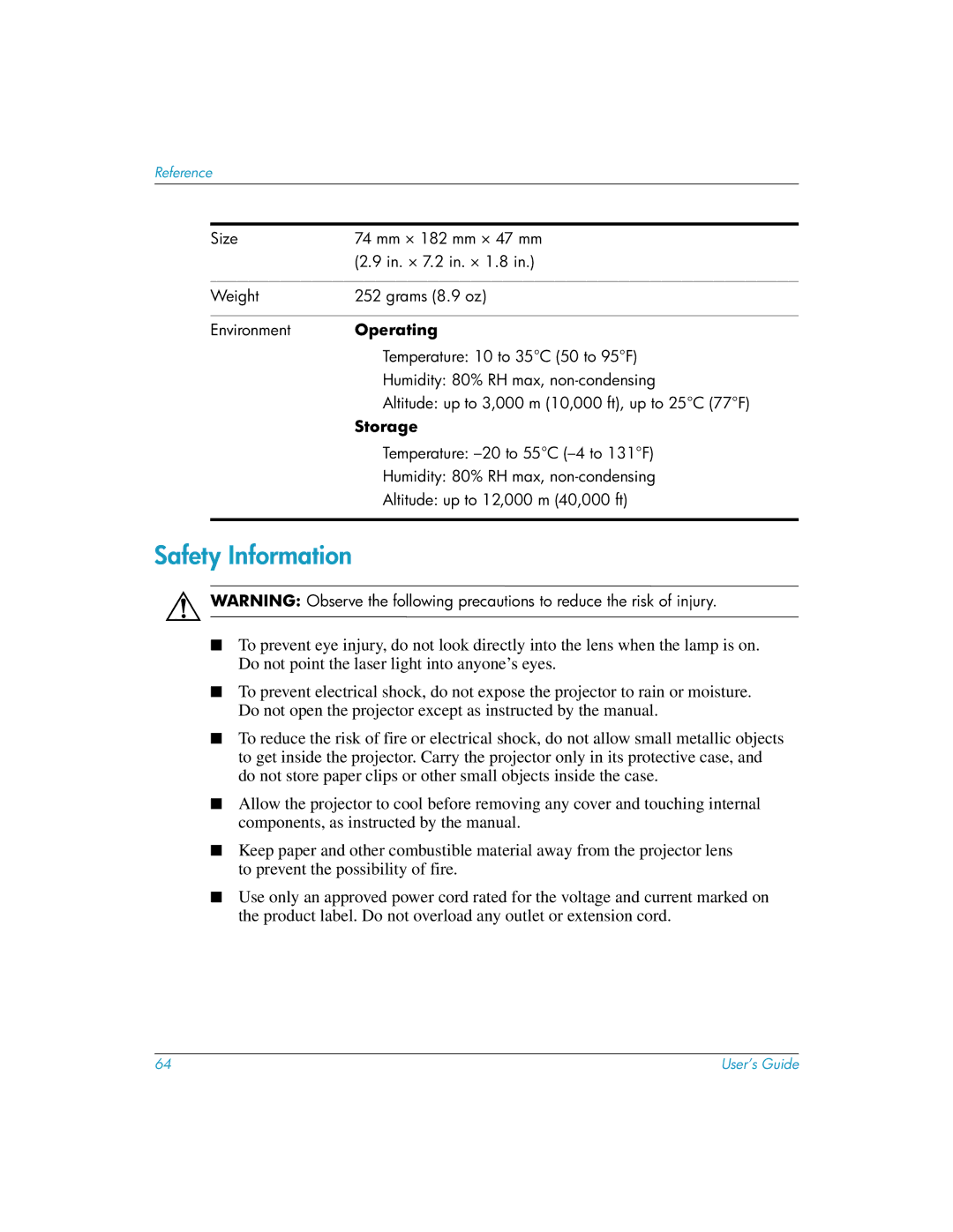 HP L1619A manual Safety Information, Operating 