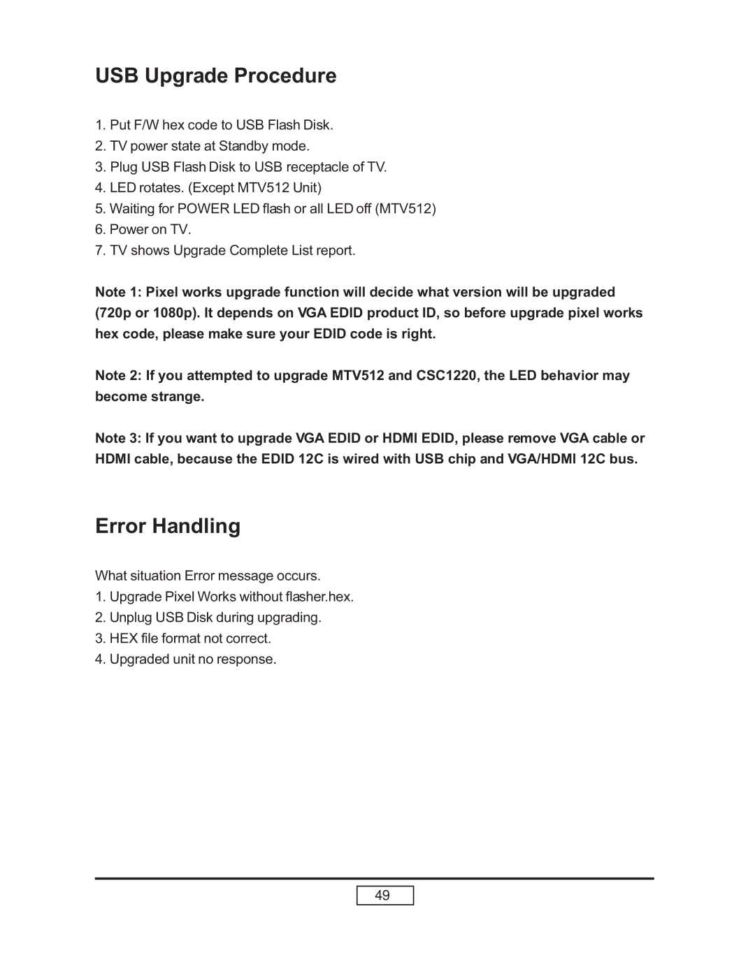 HP L1736A, L1735A, L1798A, L1737A manual USB Upgrade Procedure 