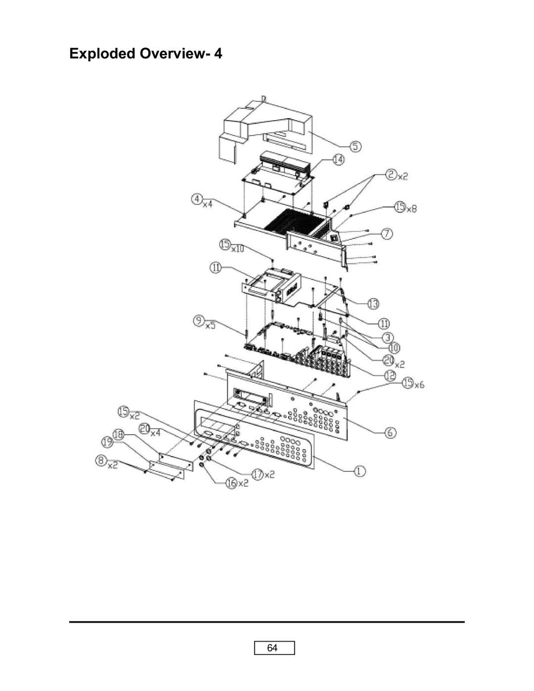 HP L1735A, L1736A, L1798A, L1737A manual Exploded Overview 