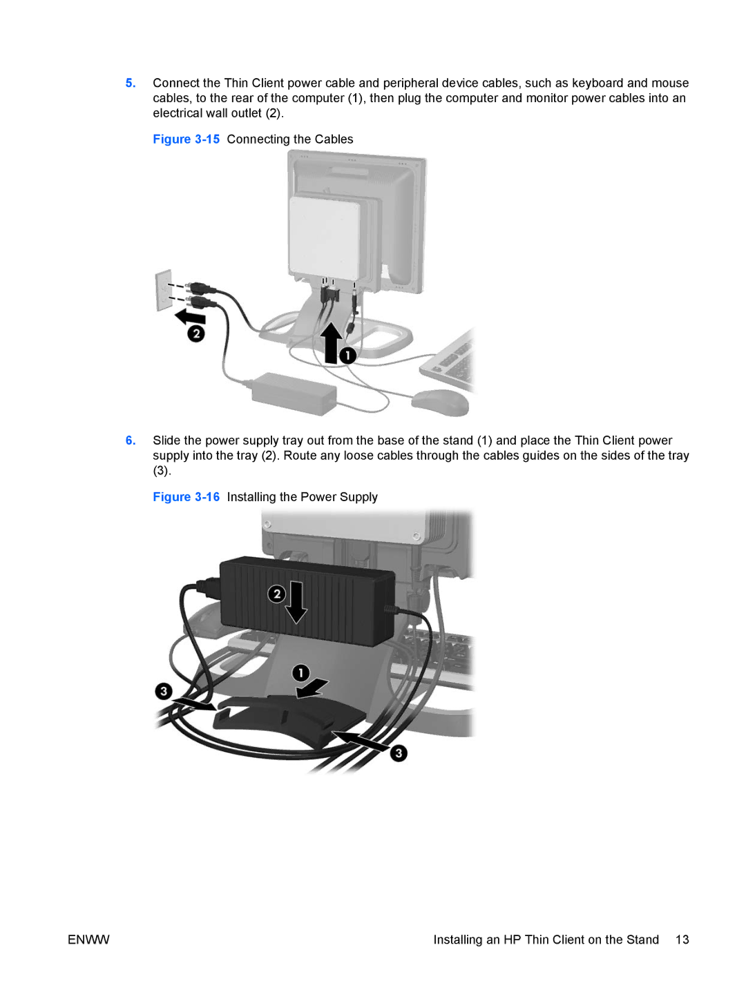 HP LE1911I, L1910I manual 16Installing the Power Supply 