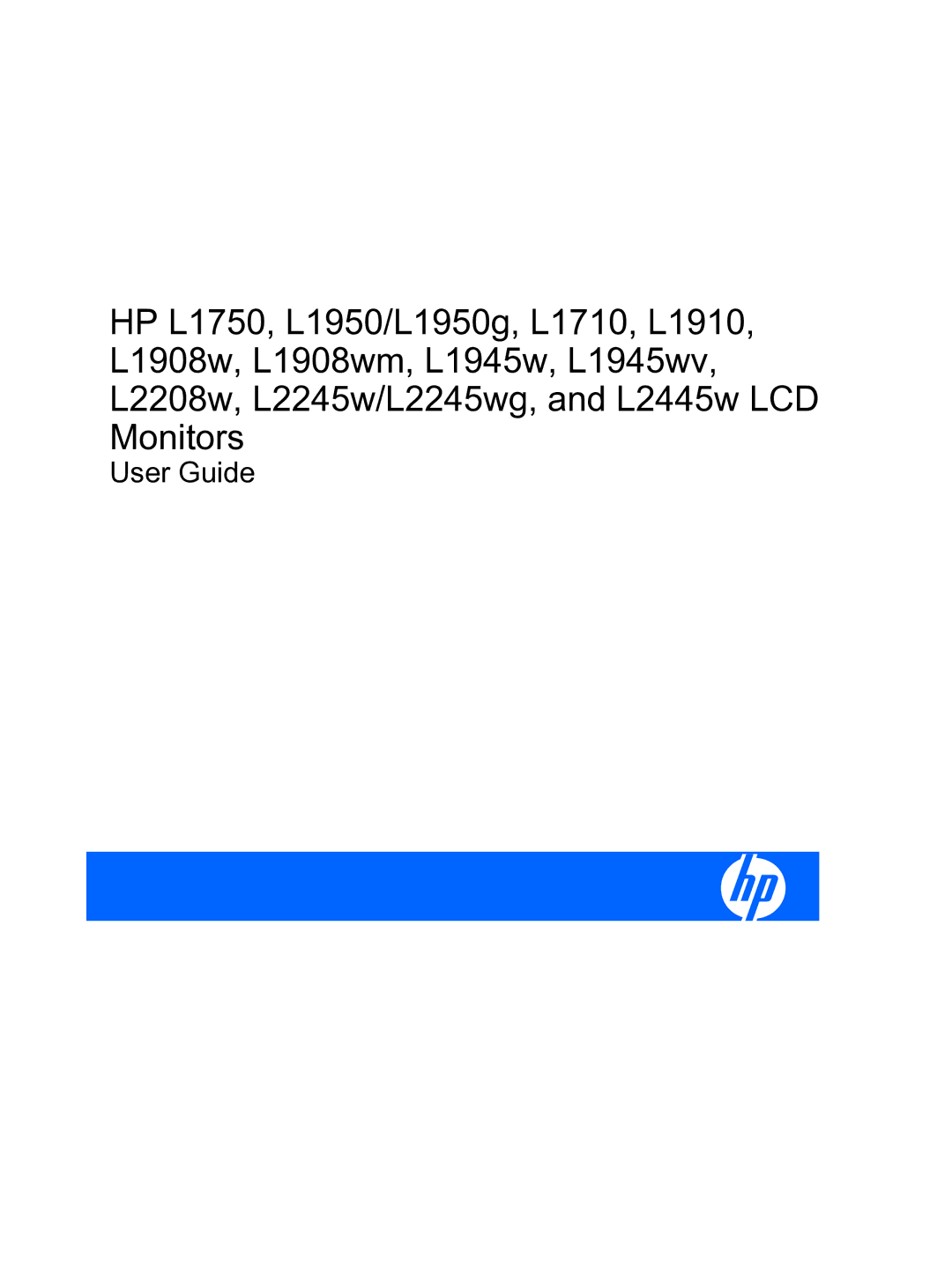 HP L1950g 19-inch manual User Guide 