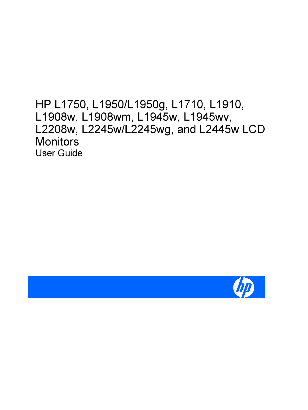 HP L2245WG manual User Guide 