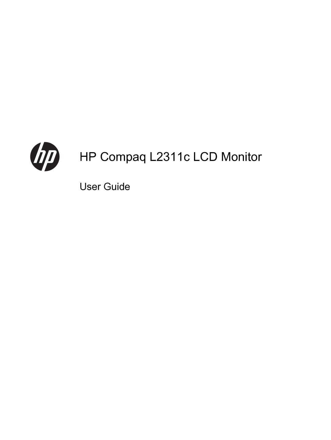 HP L2311c Docking manual HP Compaq L2311c LCD Monitor 