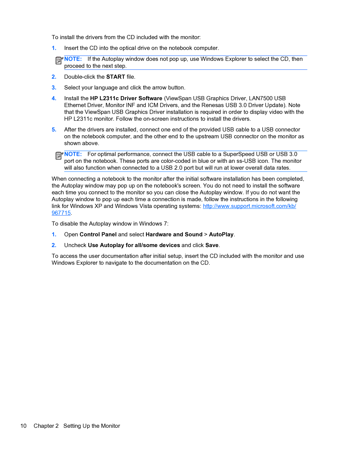 HP L2311c Docking manual 