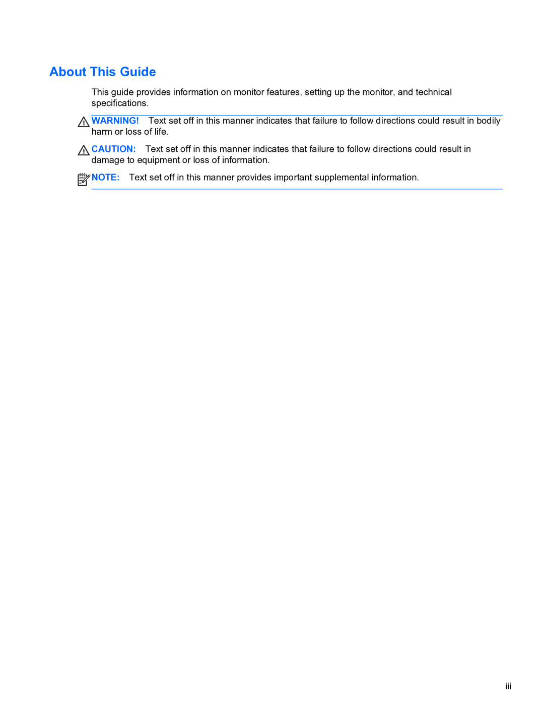 HP L2311c Docking manual About This Guide 