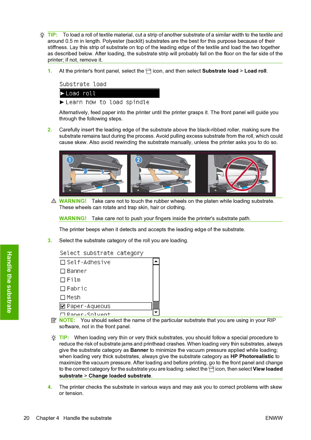 HP L25500 manual Substrate Change loaded substrate 