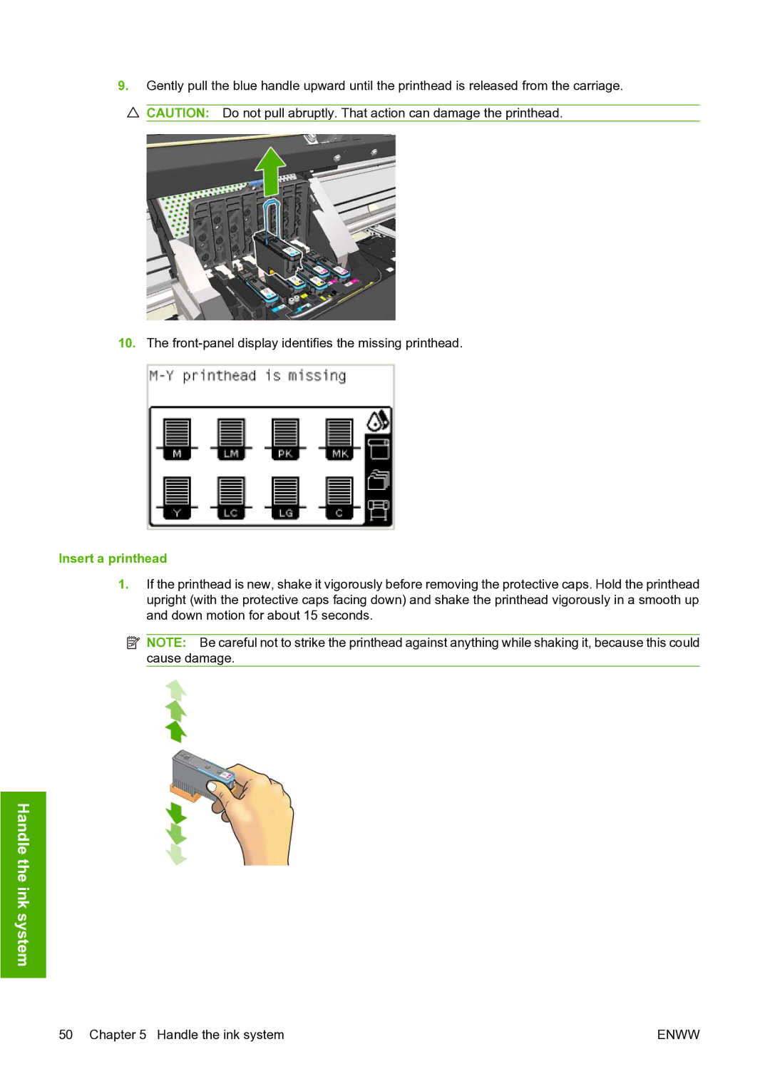 HP L25500 manual Insert a printhead 