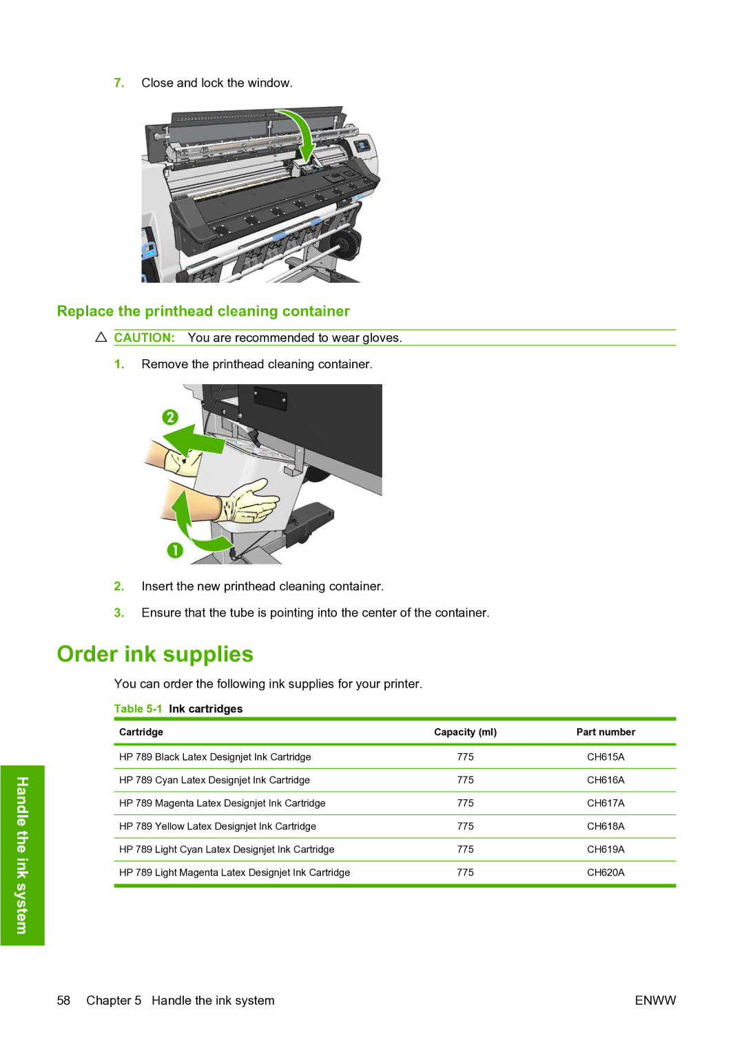 HP L25500 manual Order ink supplies, Cartridge 