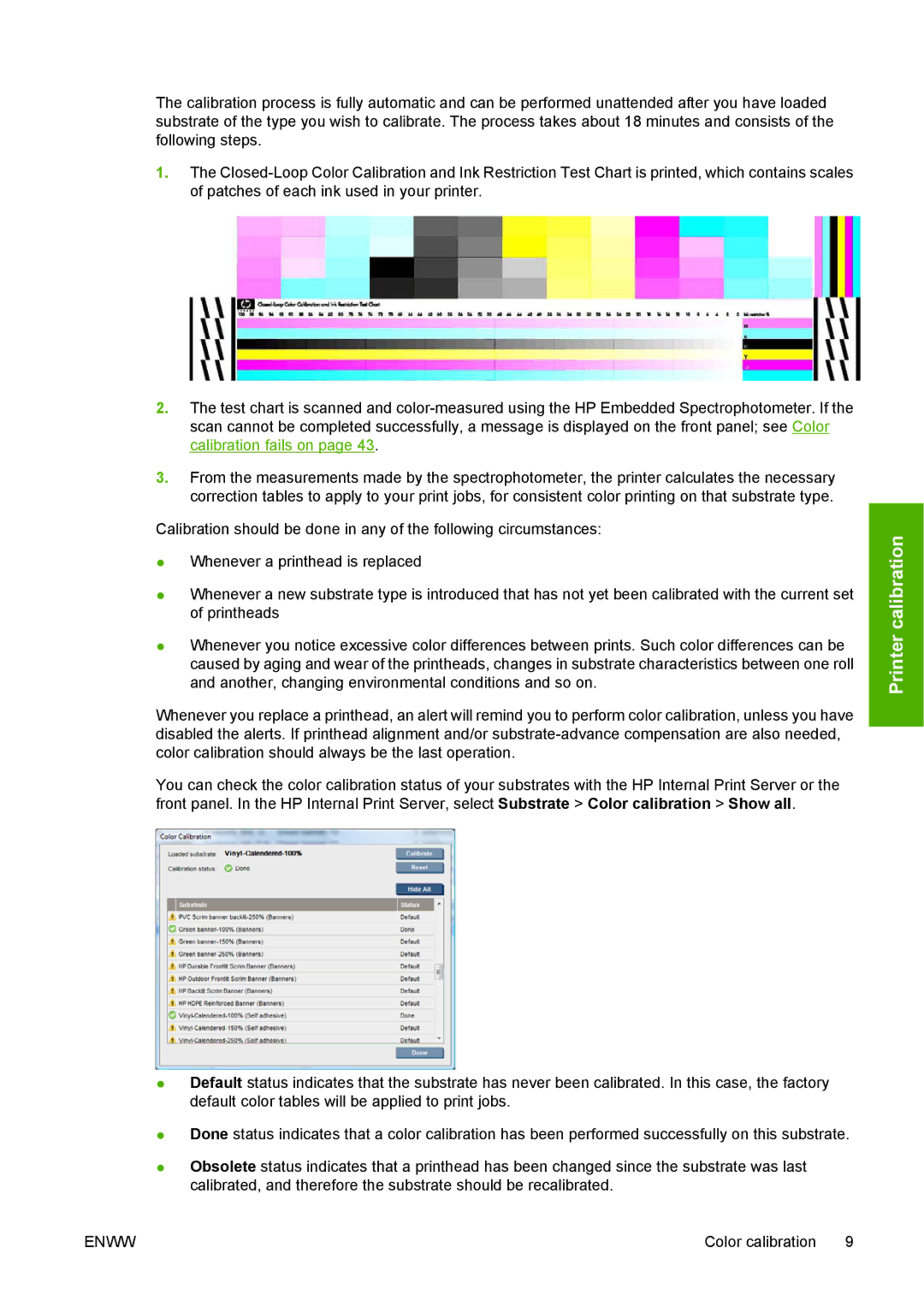 HP L65500 manual Color calibration 