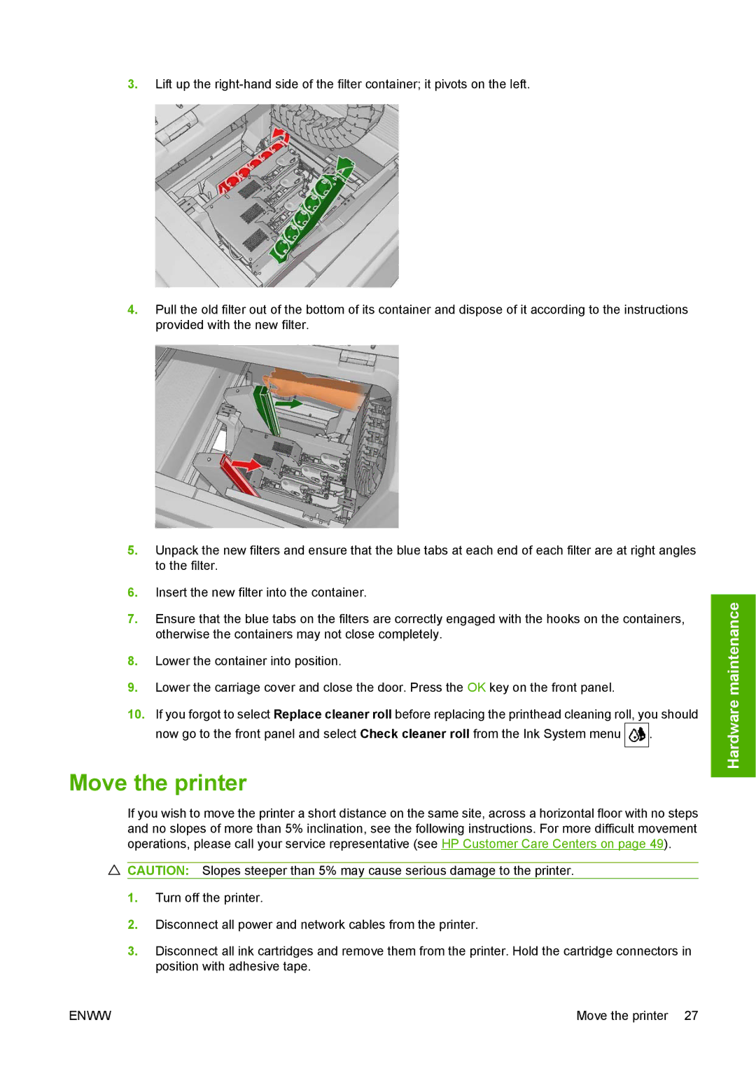 HP L65500 manual Move the printer 